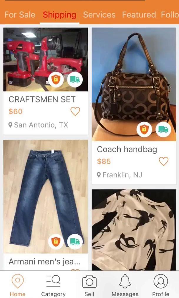 5miles Screen screen in the Listing A Product flow