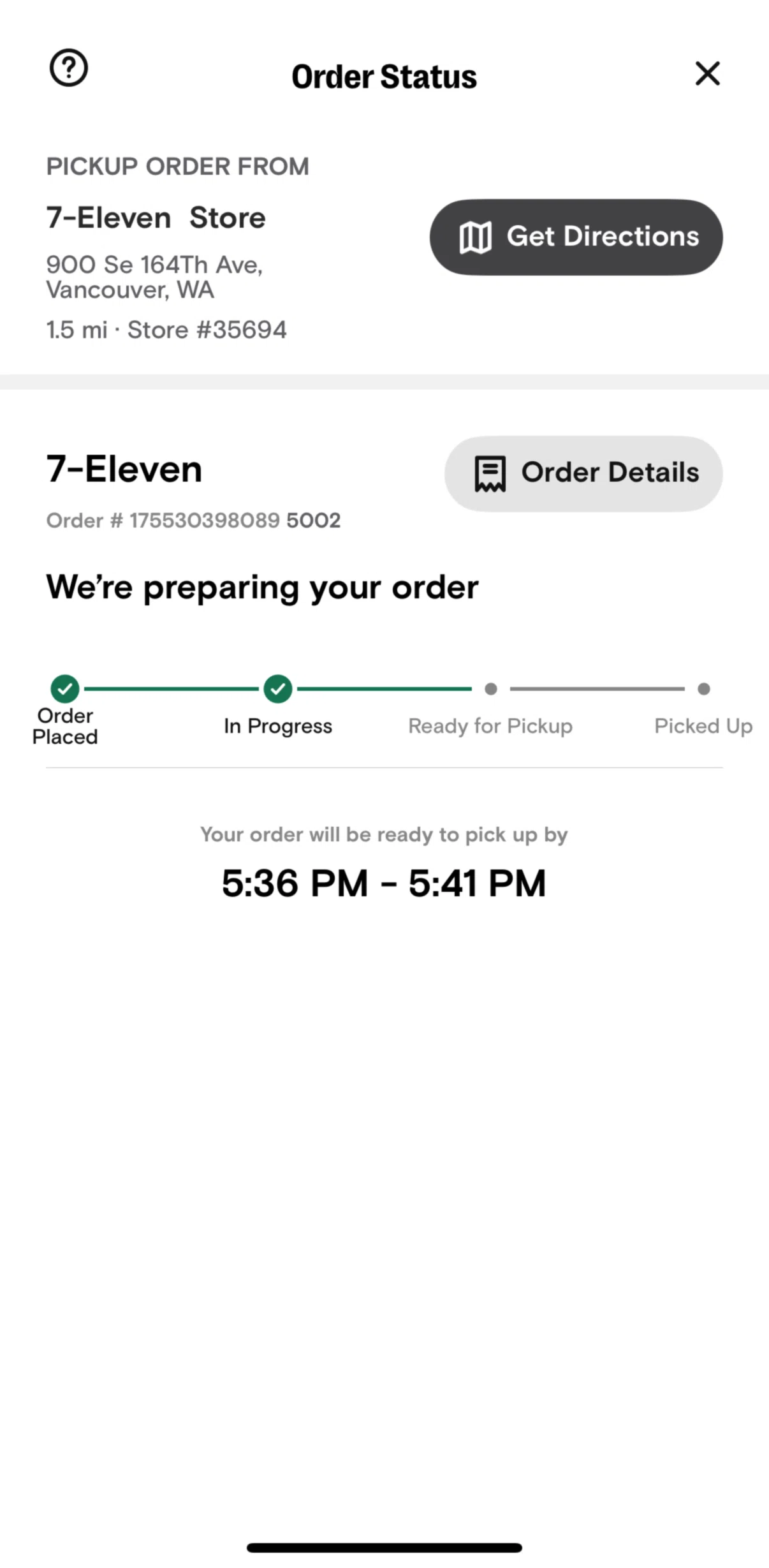 7-Eleven Screen screen in the Report an issue flow