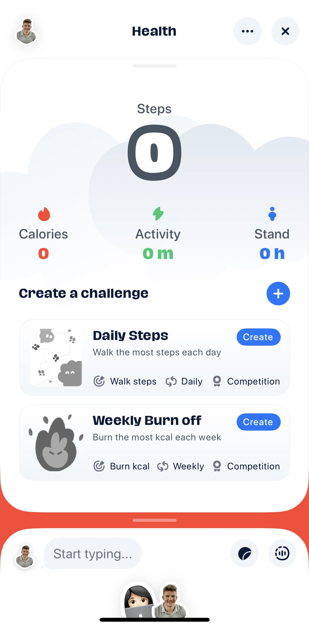 Abode Screen screen in the Creating a challenge flow