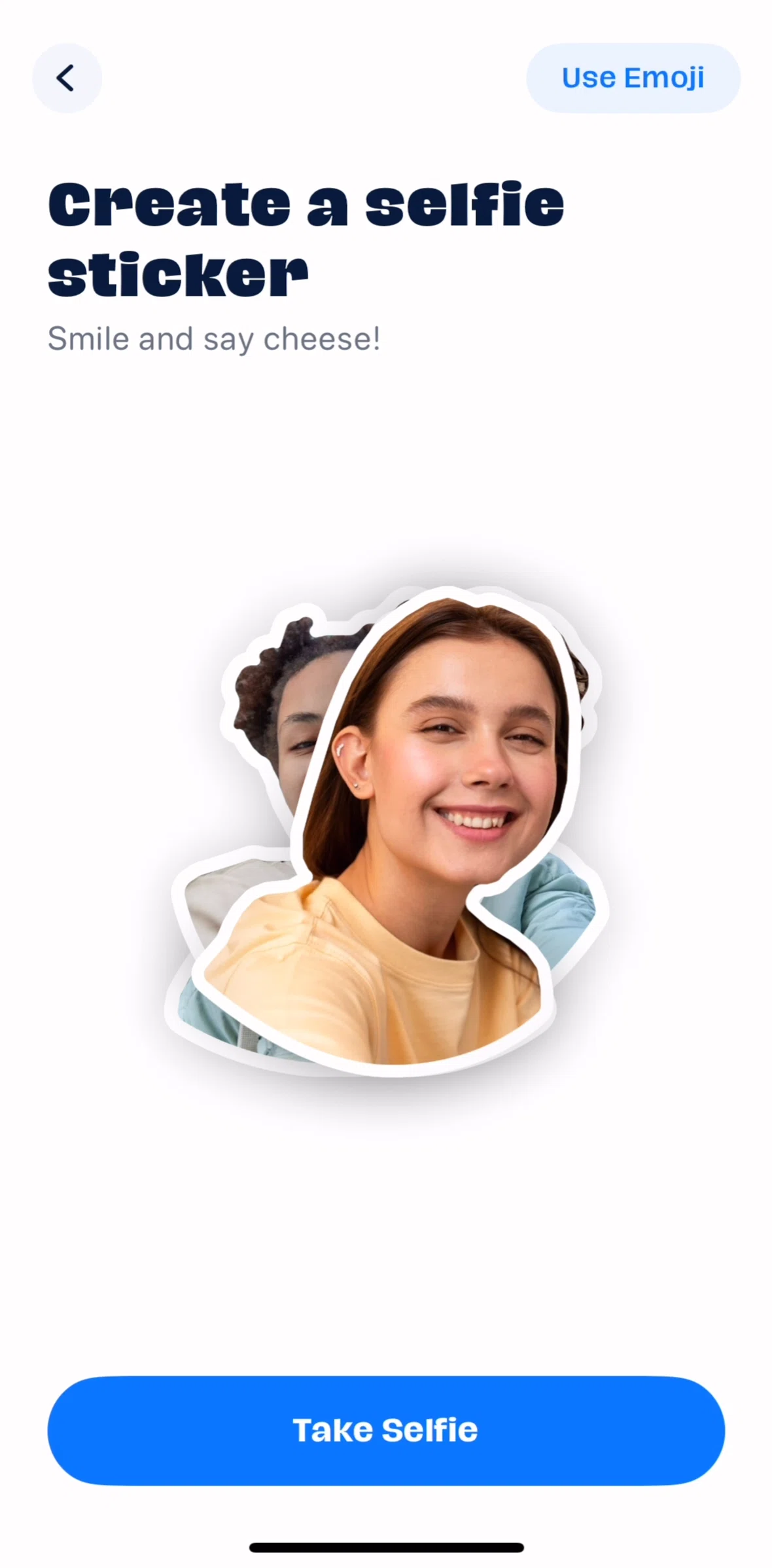 Abode Screen screen in the Select emoji sticker flow