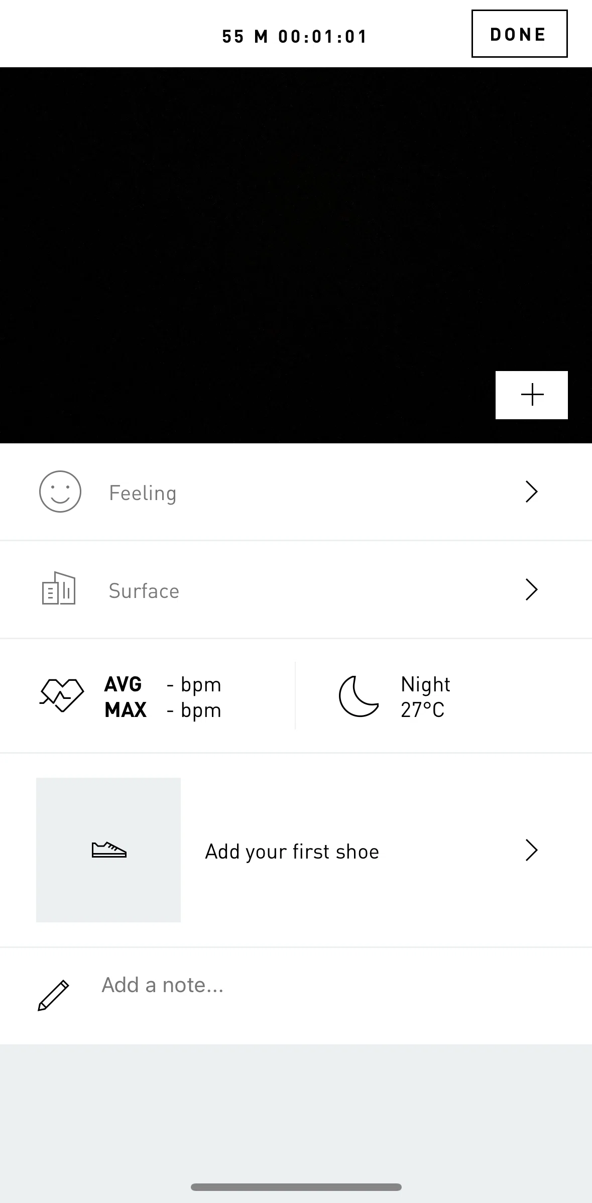 adidas Running Screen screen in the Adding a shoe flow