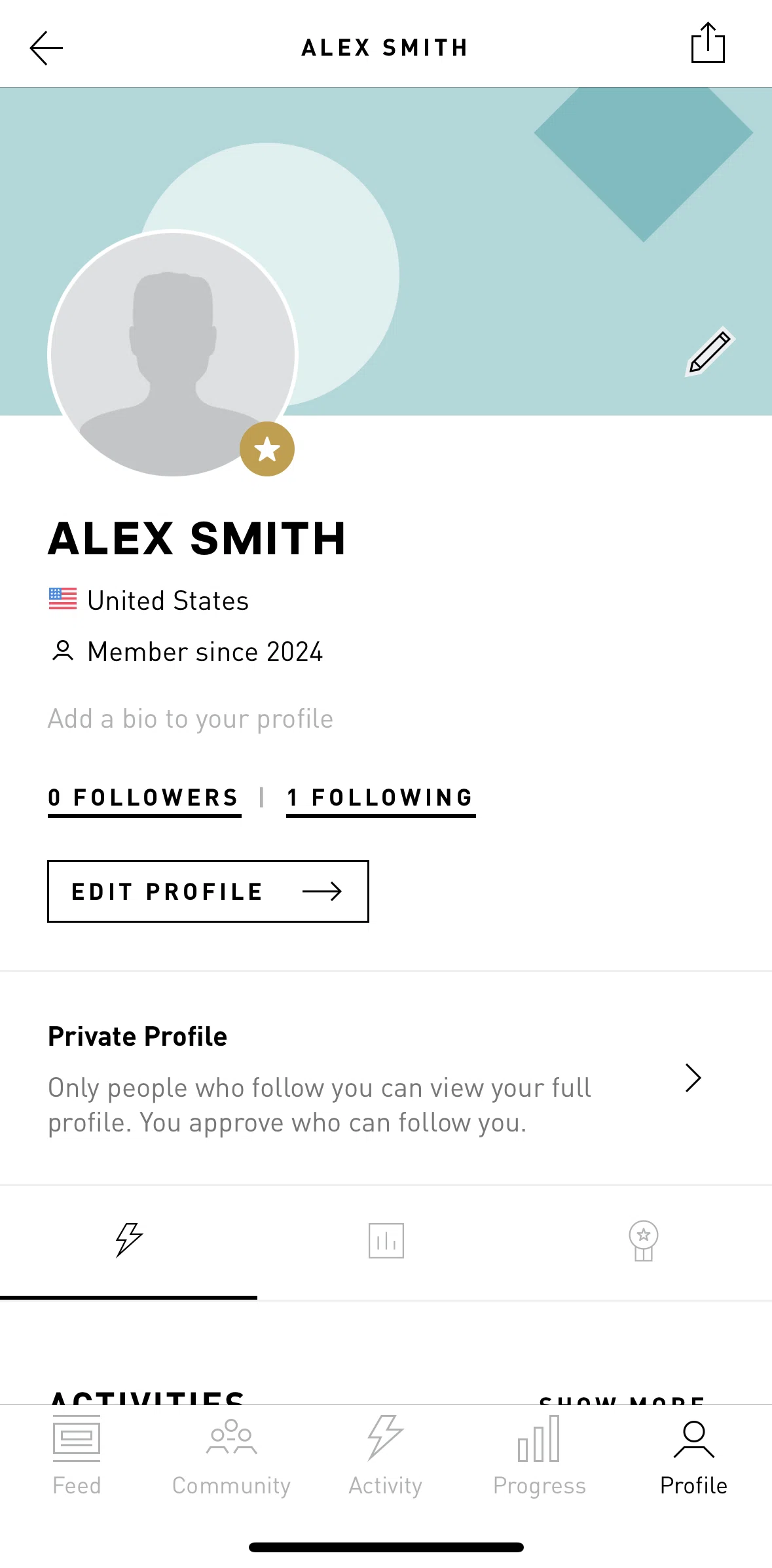 adidas Running Screen screen in the Customizing privacy settings flow