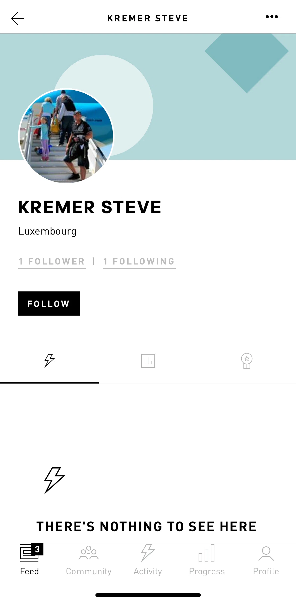 adidas Running Screen screen in the Following a user flow