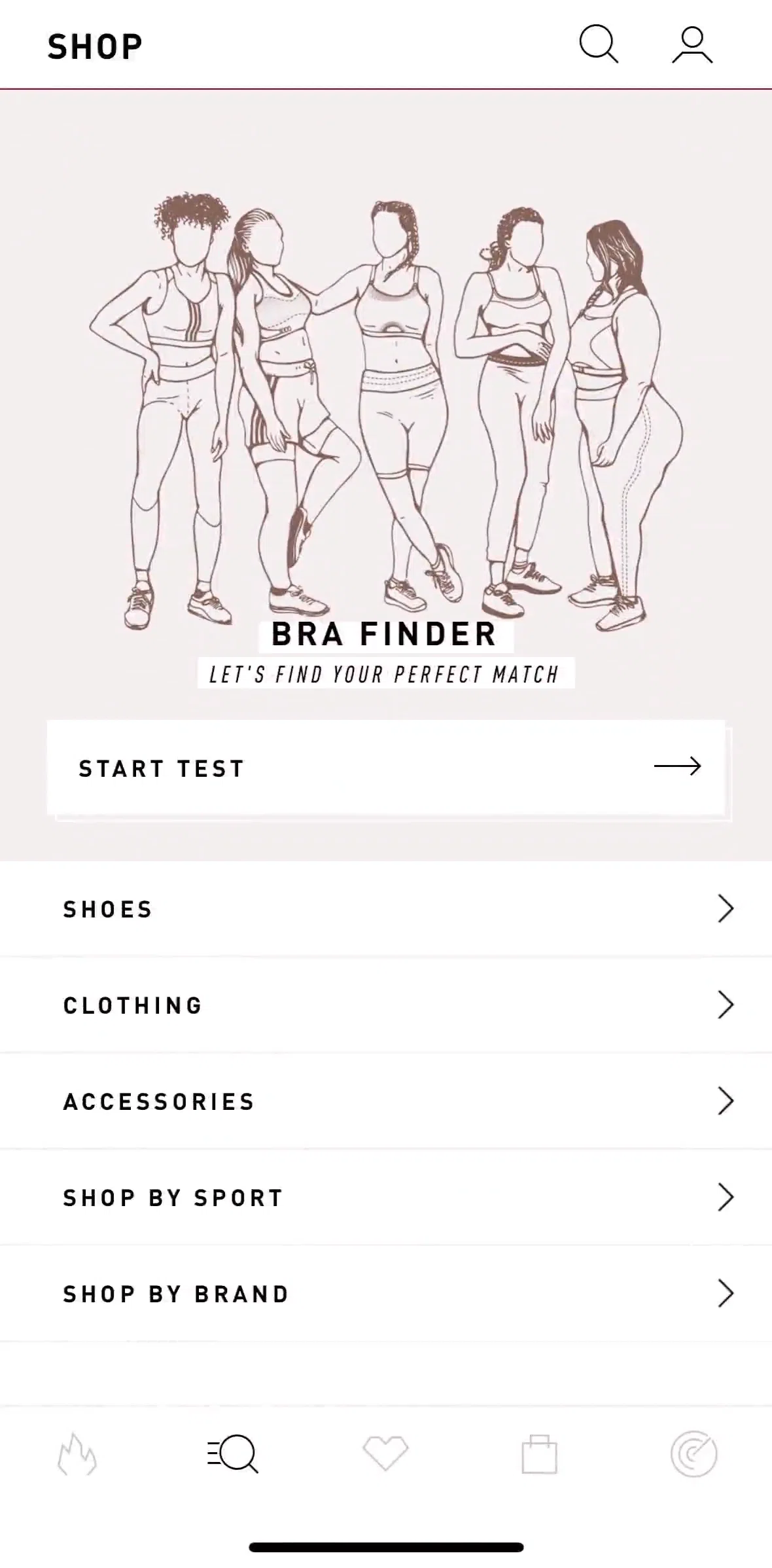 adidas Screen screen in the Browse by categories flow