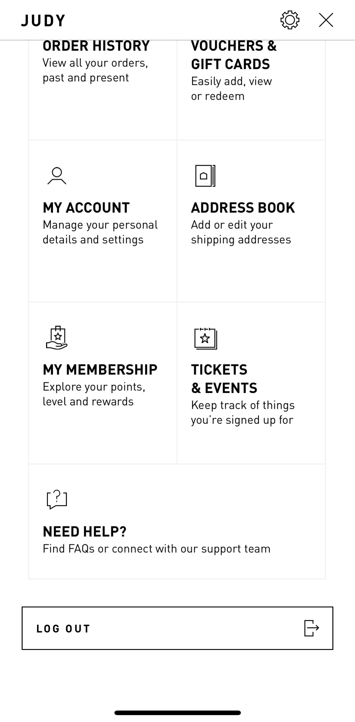 adidas Screen screen in the Tickets and events flow