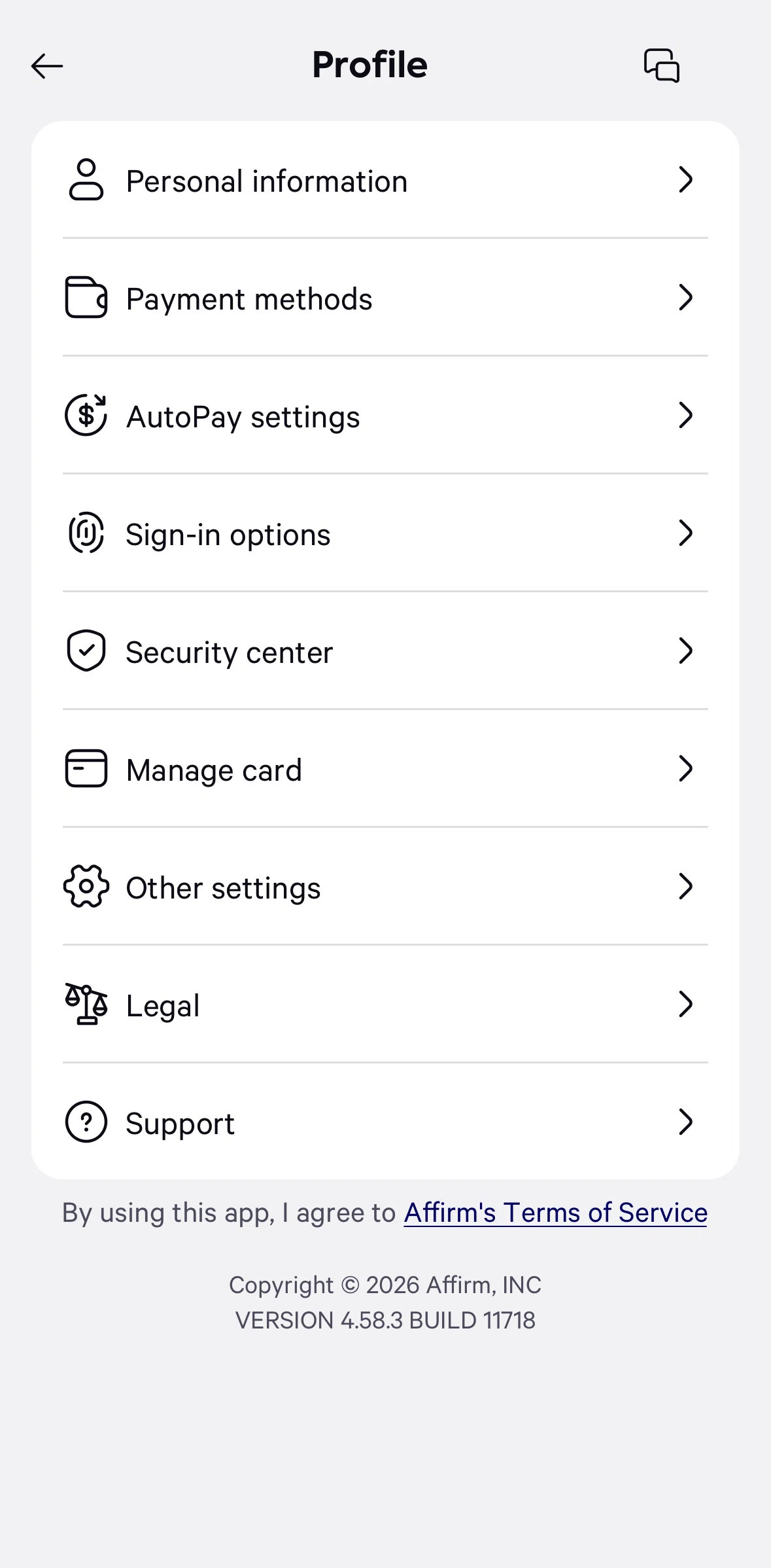 Affirm Screen screen in the Changing passcode flow
