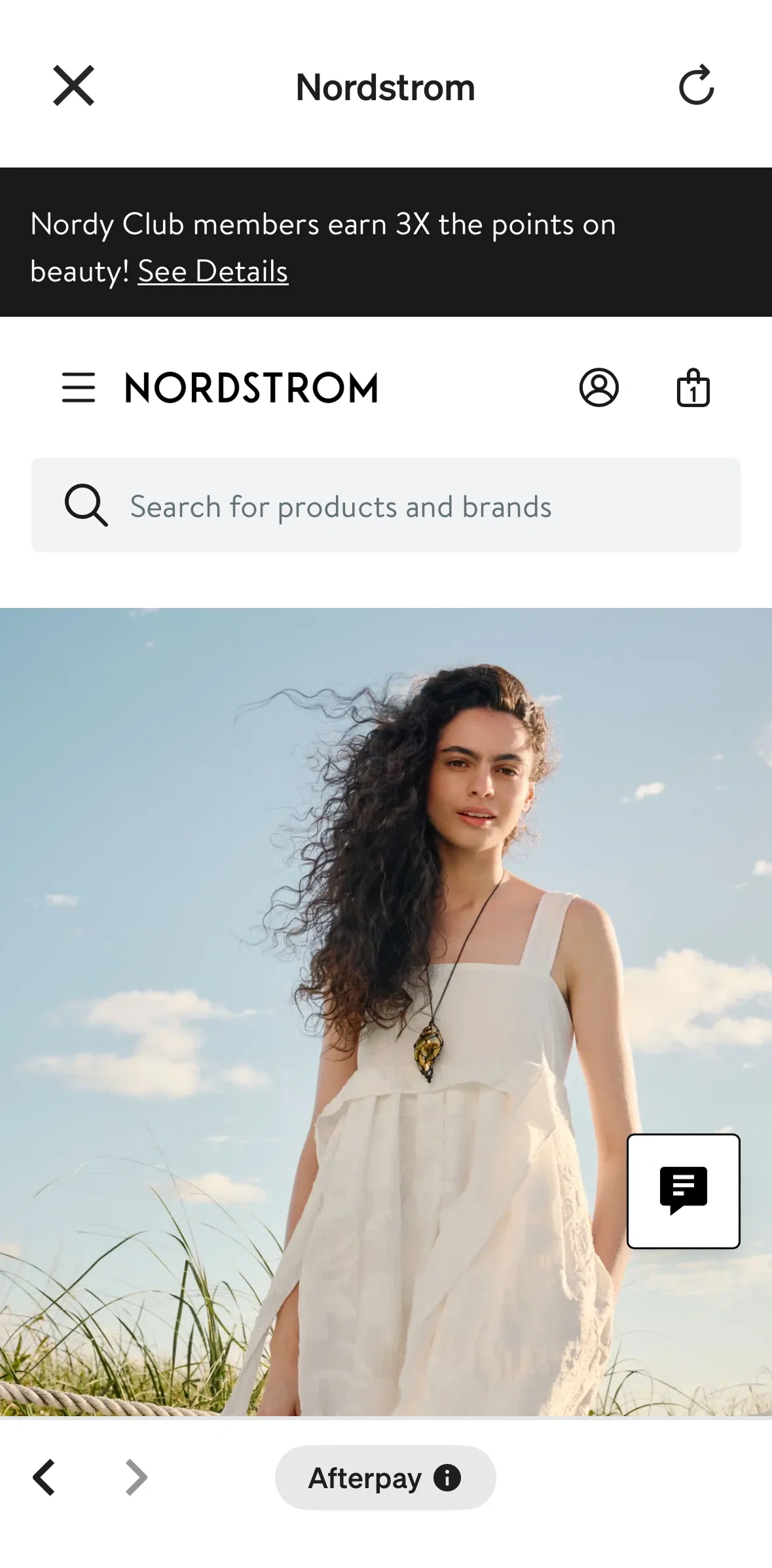 Afterpay Screen screen in the Purchasing a product flow