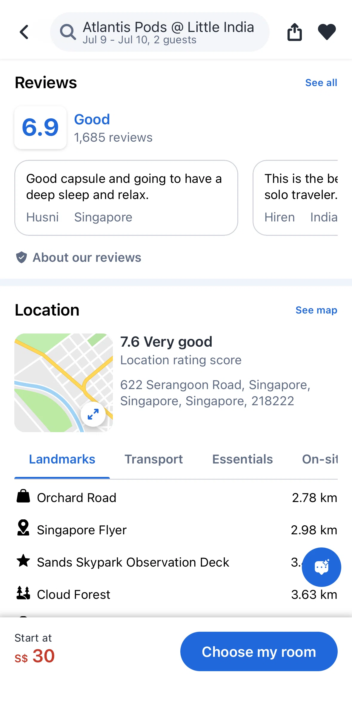 Agoda Screen screen in the Hotel reviews flow