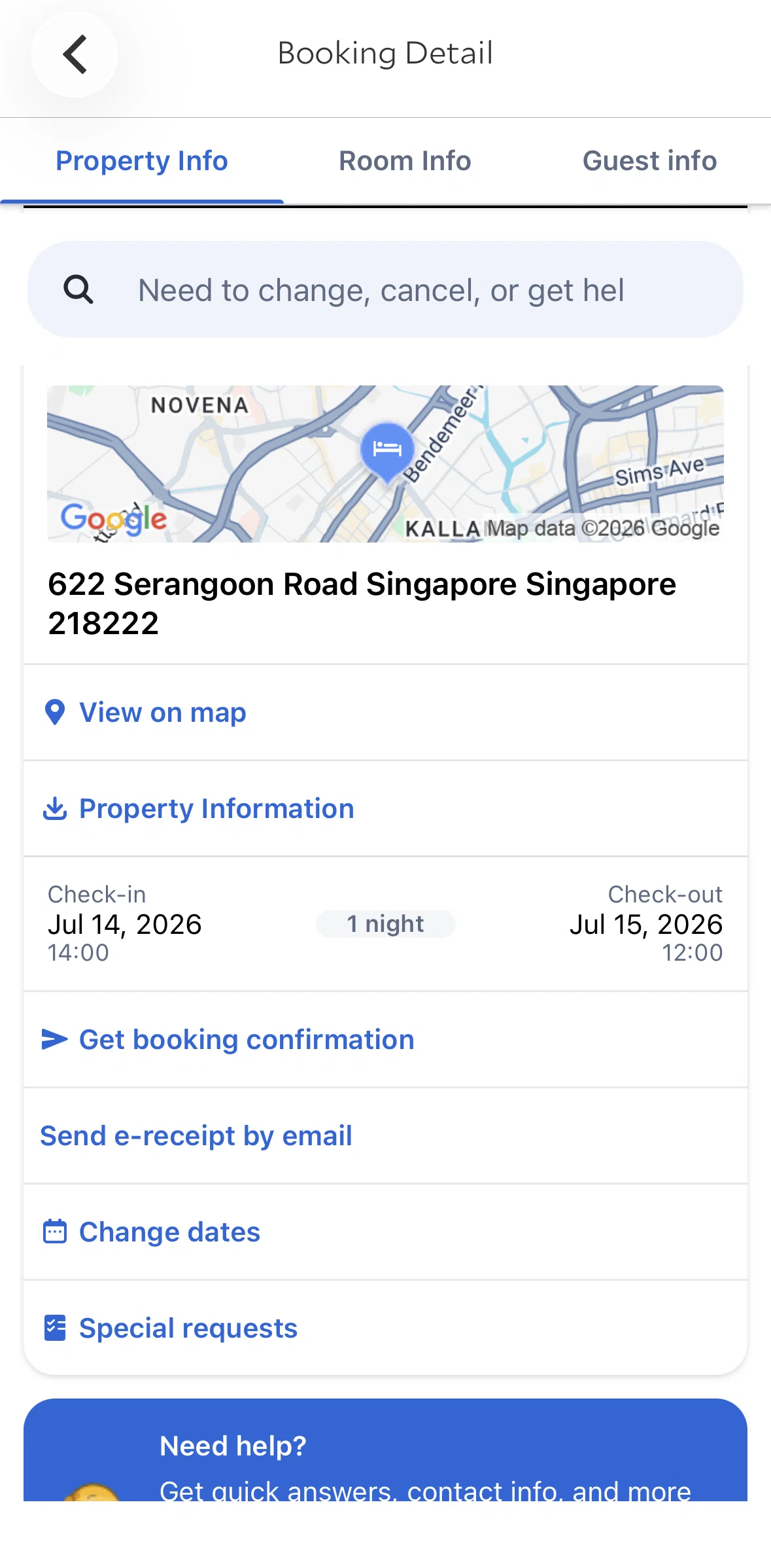 Agoda Screen screen in the Property policies (booking detail) flow