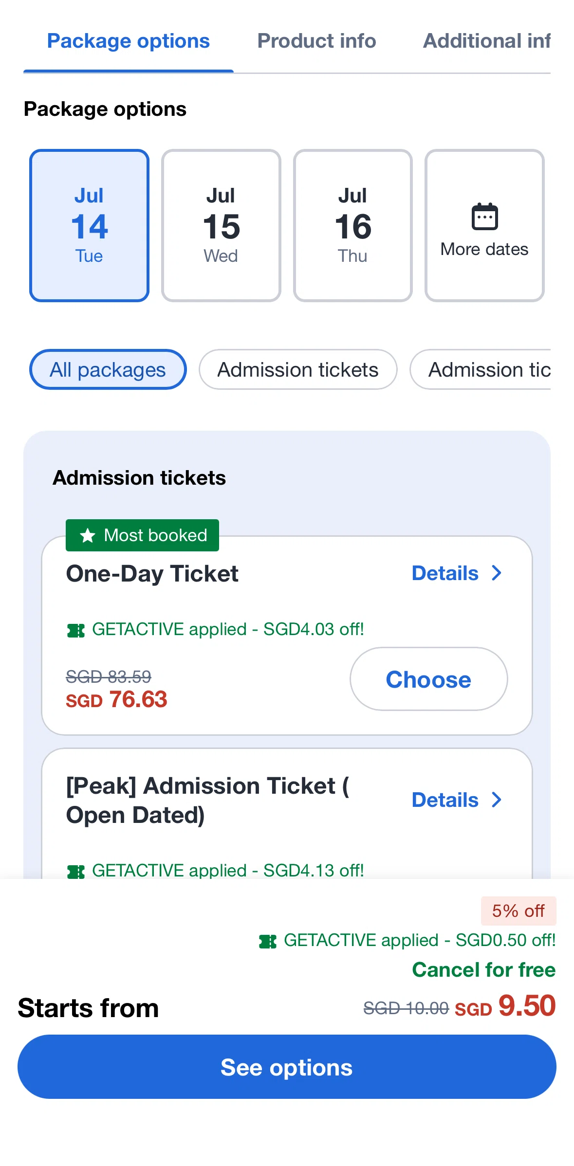 Agoda Screen screen in the Selecting another date flow