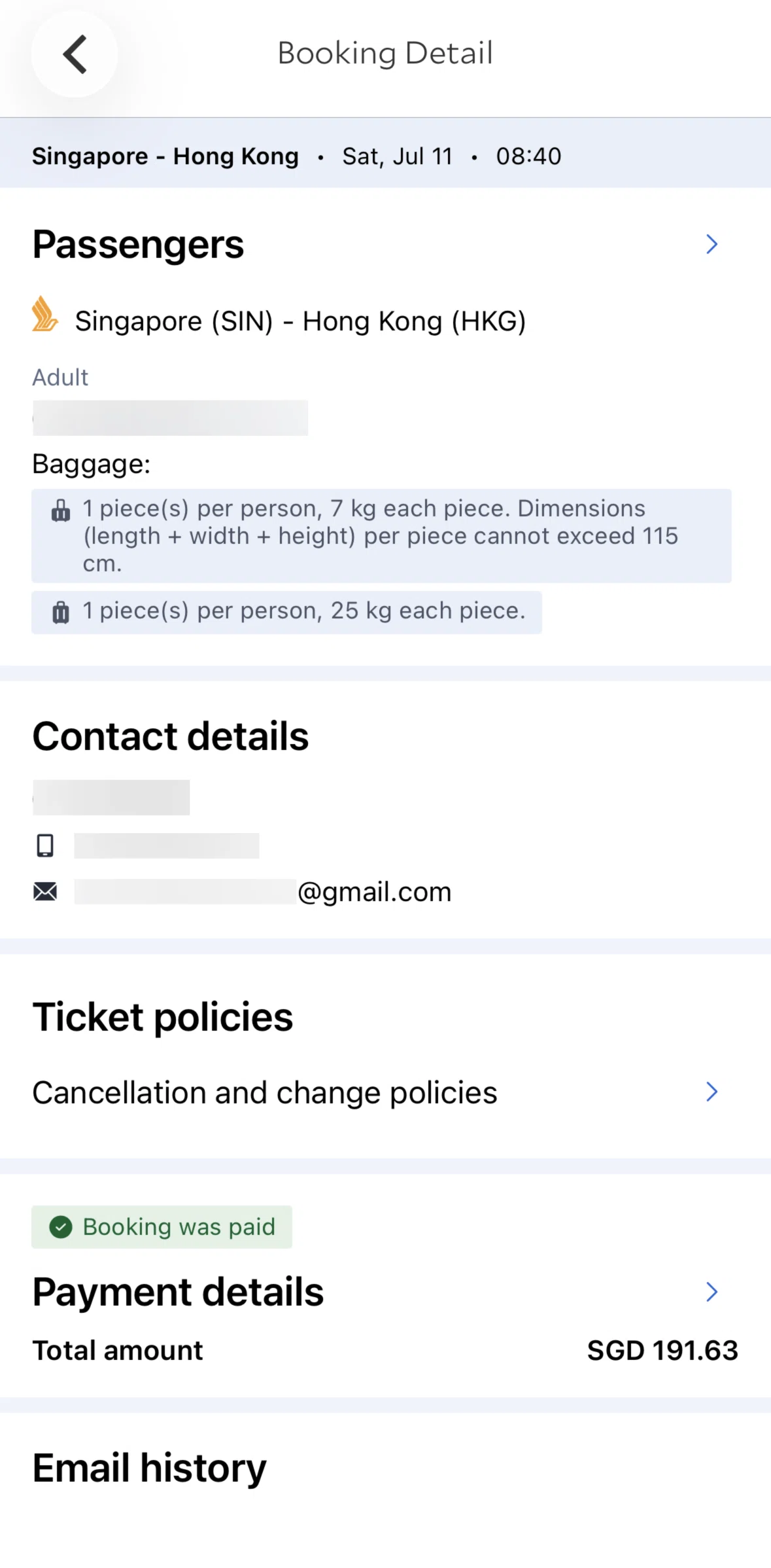Agoda Screen screen in the Ticket policies flow