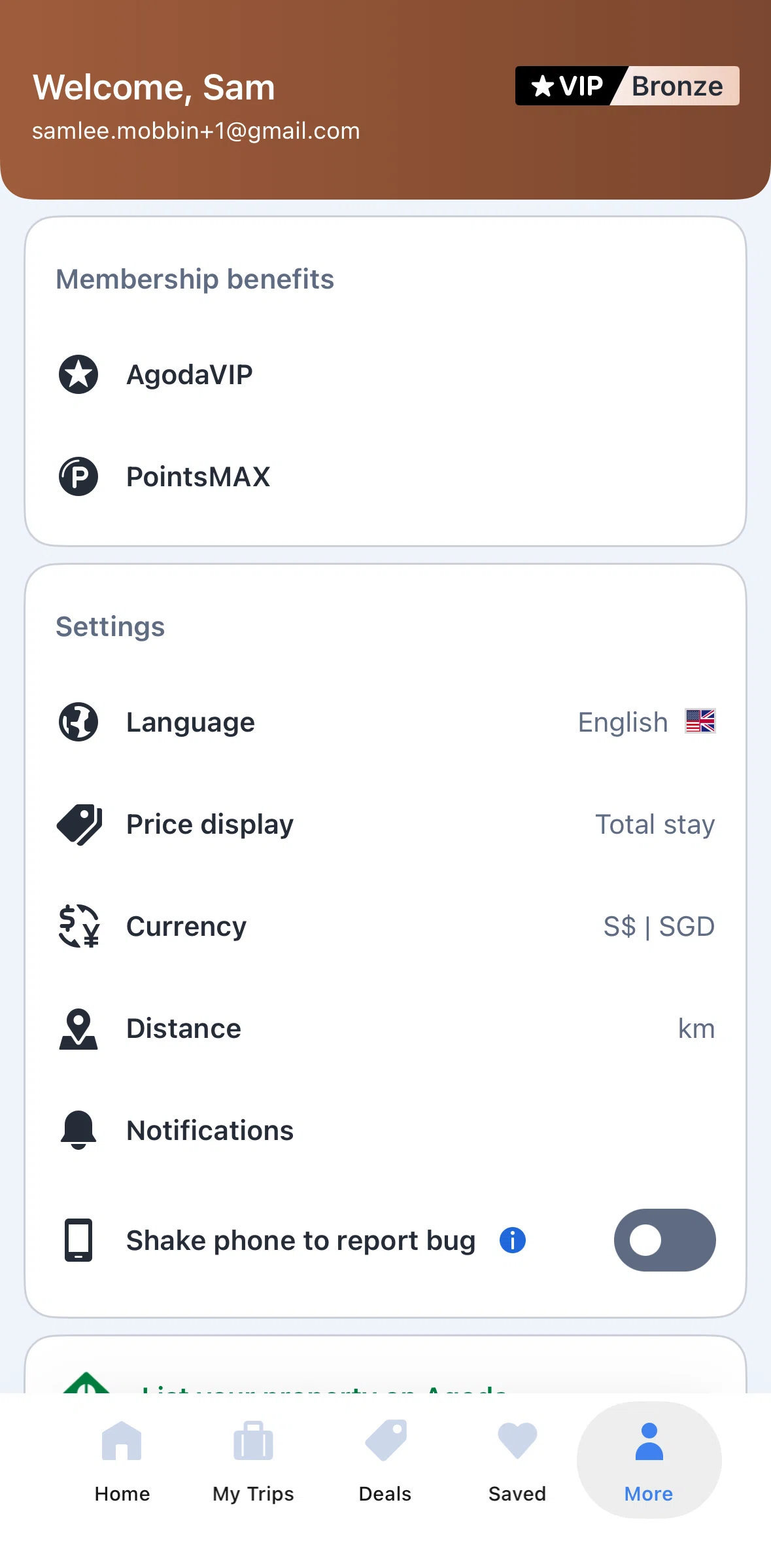 Agoda Screen screen in the Turning off notifications flow