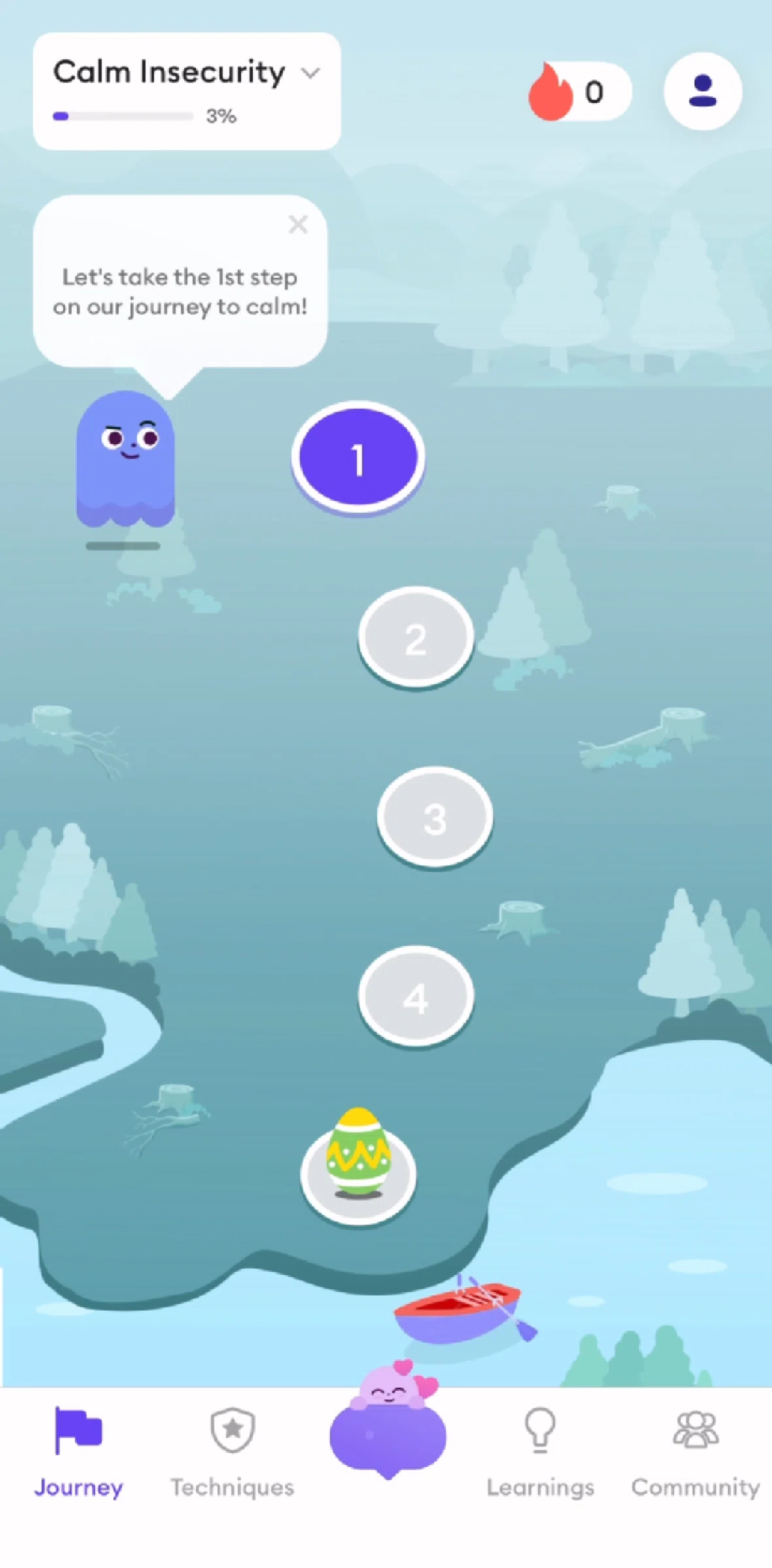 Ahead Screen screen in the Community flow