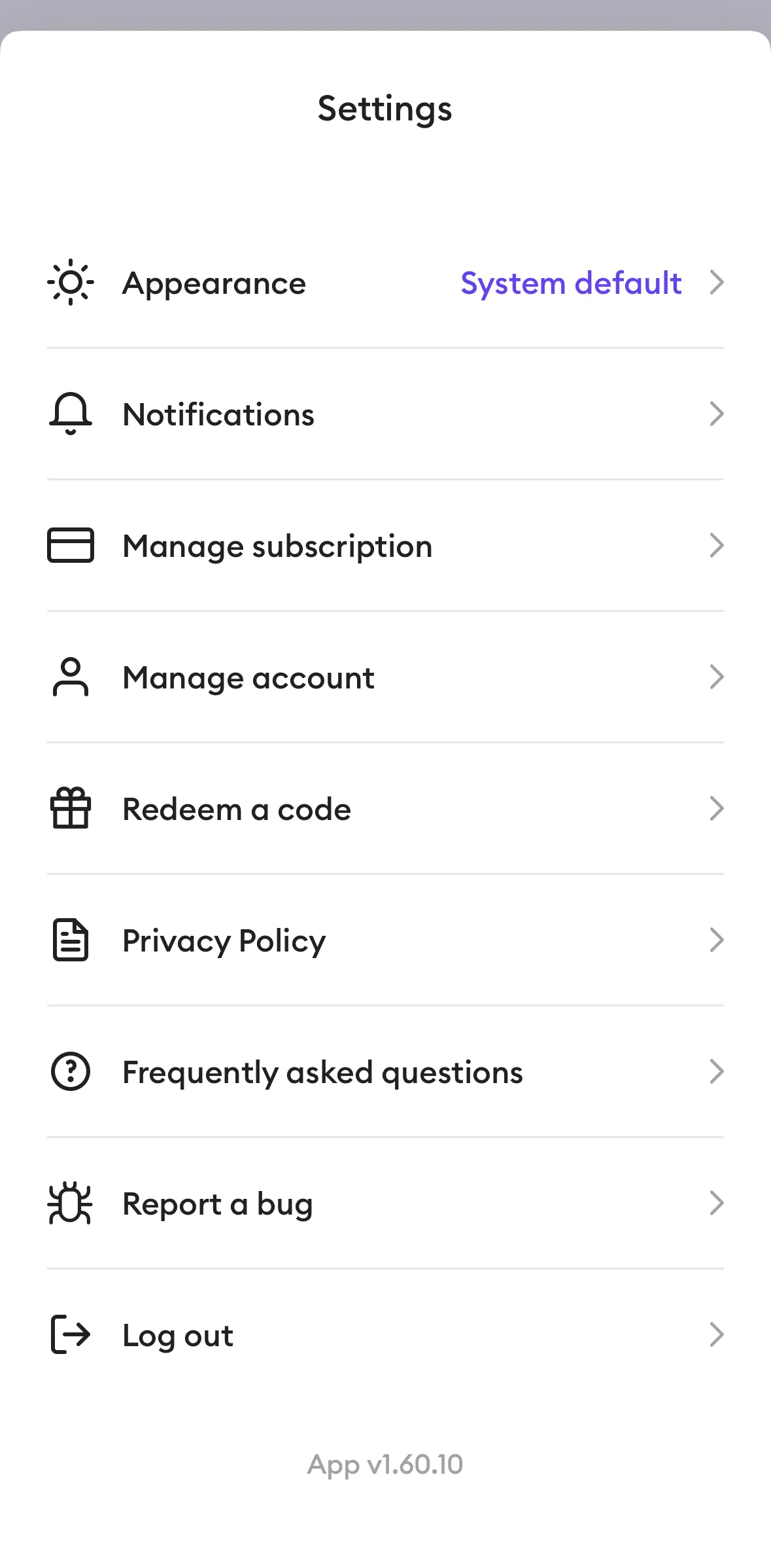 Ahead Screen screen in the Logging out flow