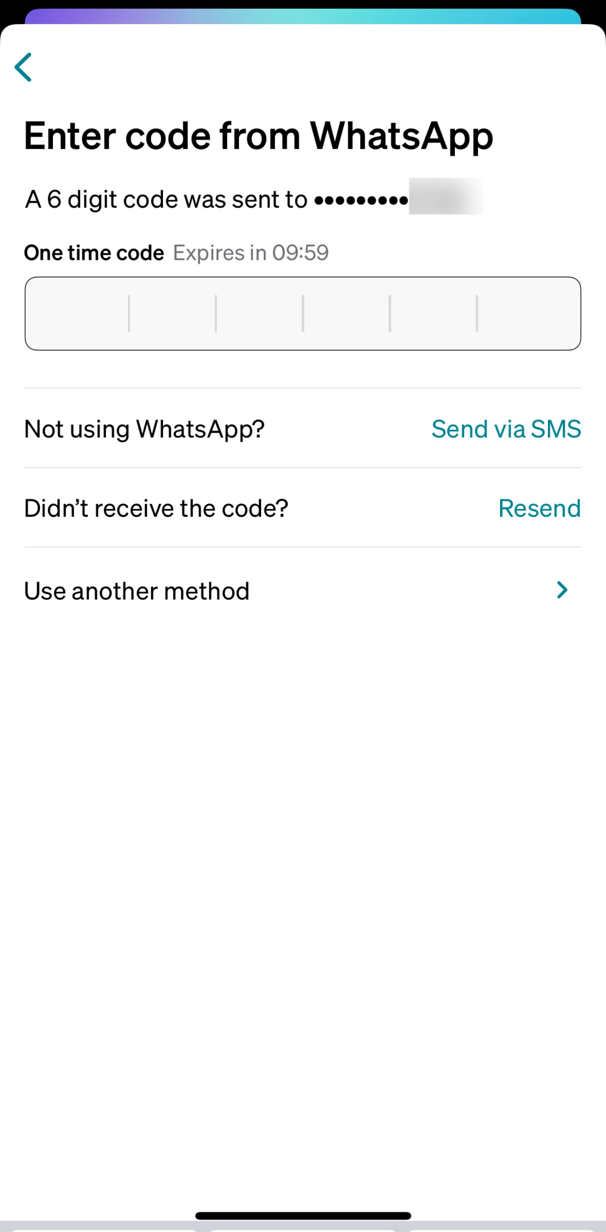 Air NZ Screen screen in the Authentication methods flow