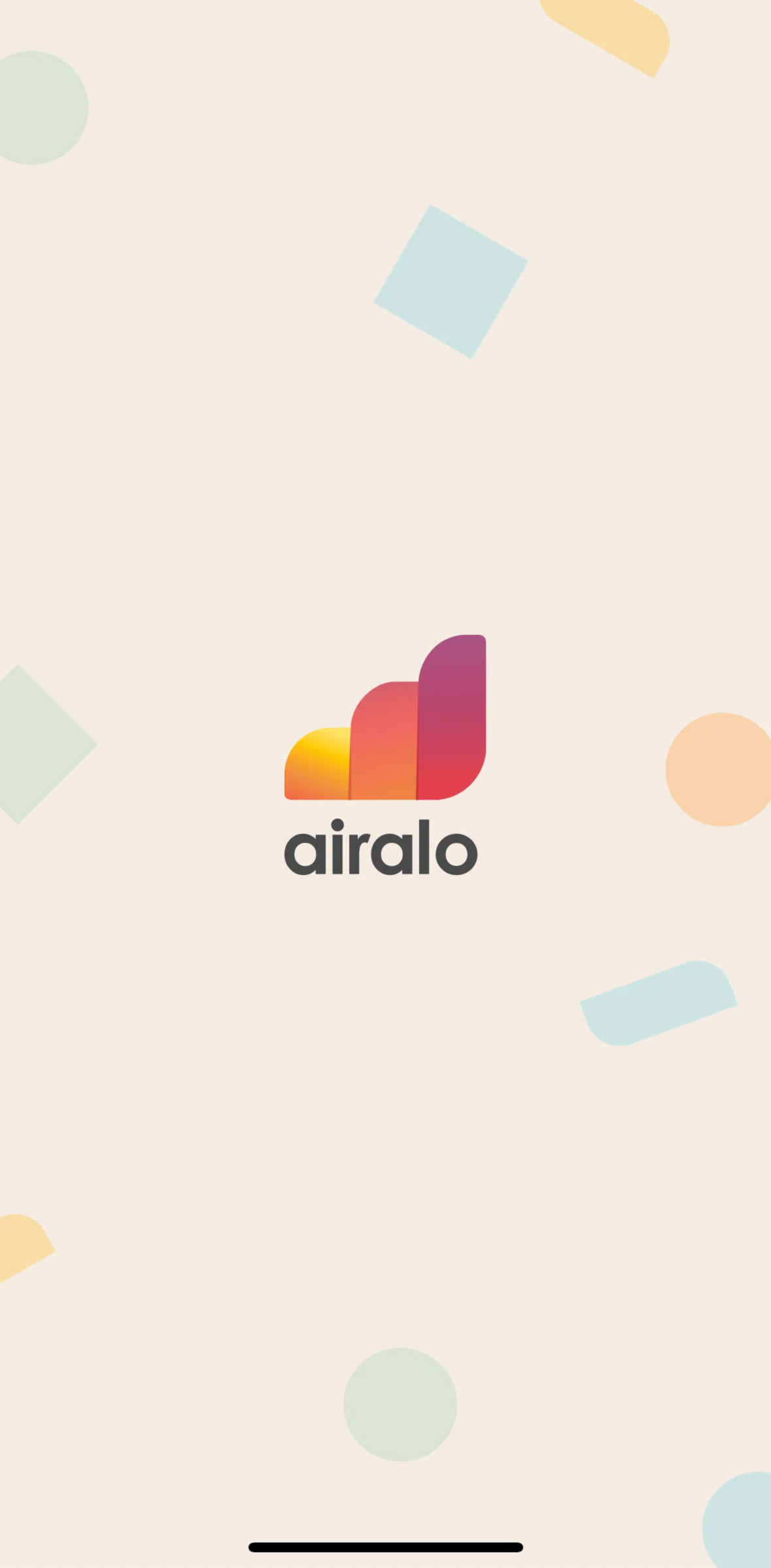 Airalo Screen screen in the Onboarding flow