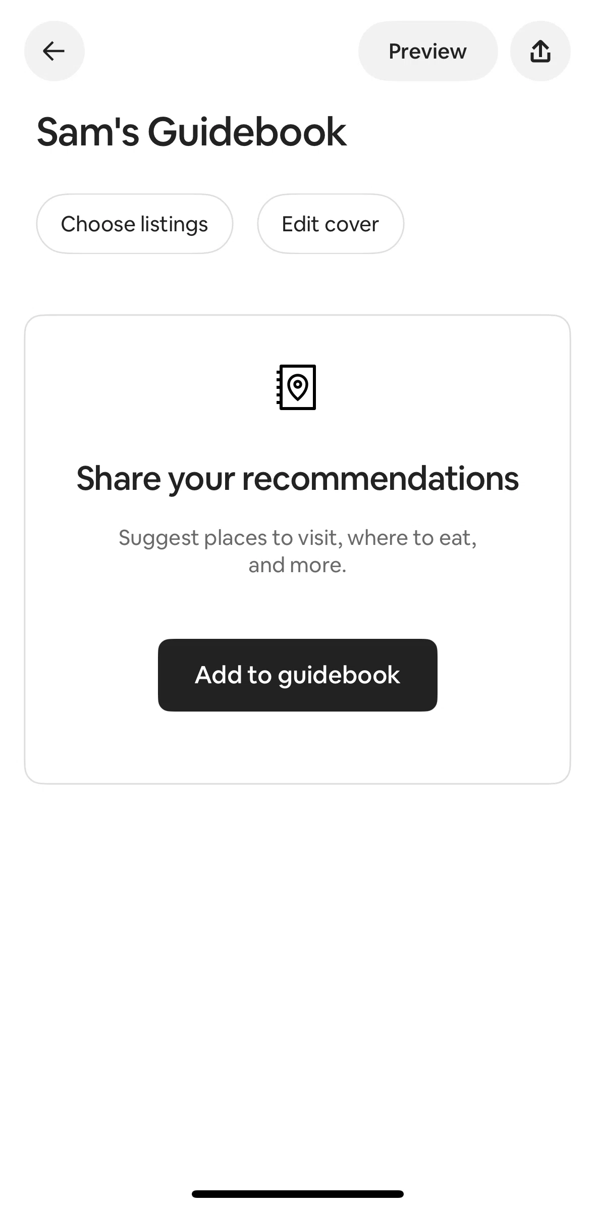 Airbnb Screen screen in the Editing a cover photo flow