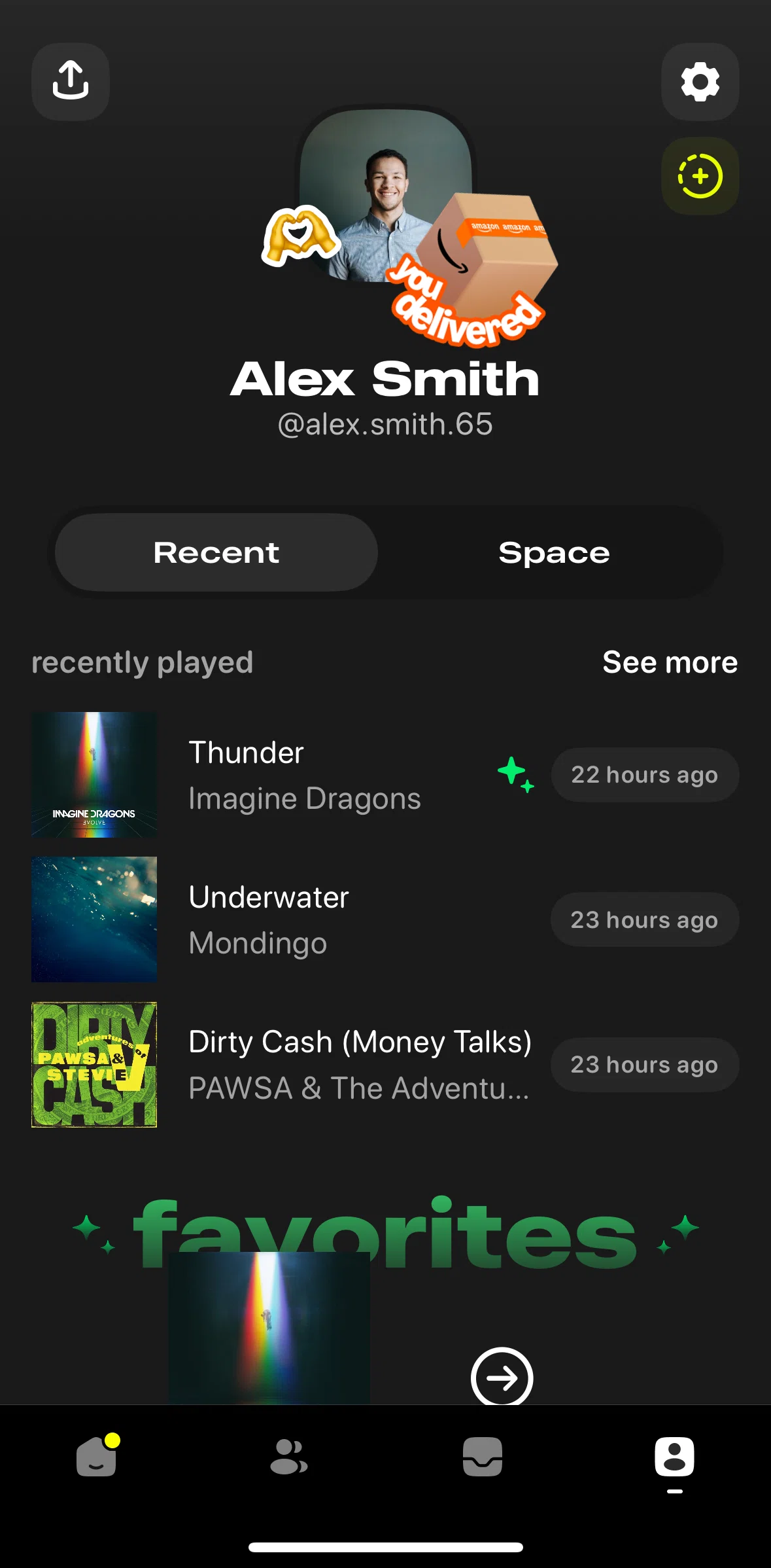 Airbuds Widget Screen screen in the Adding a status flow