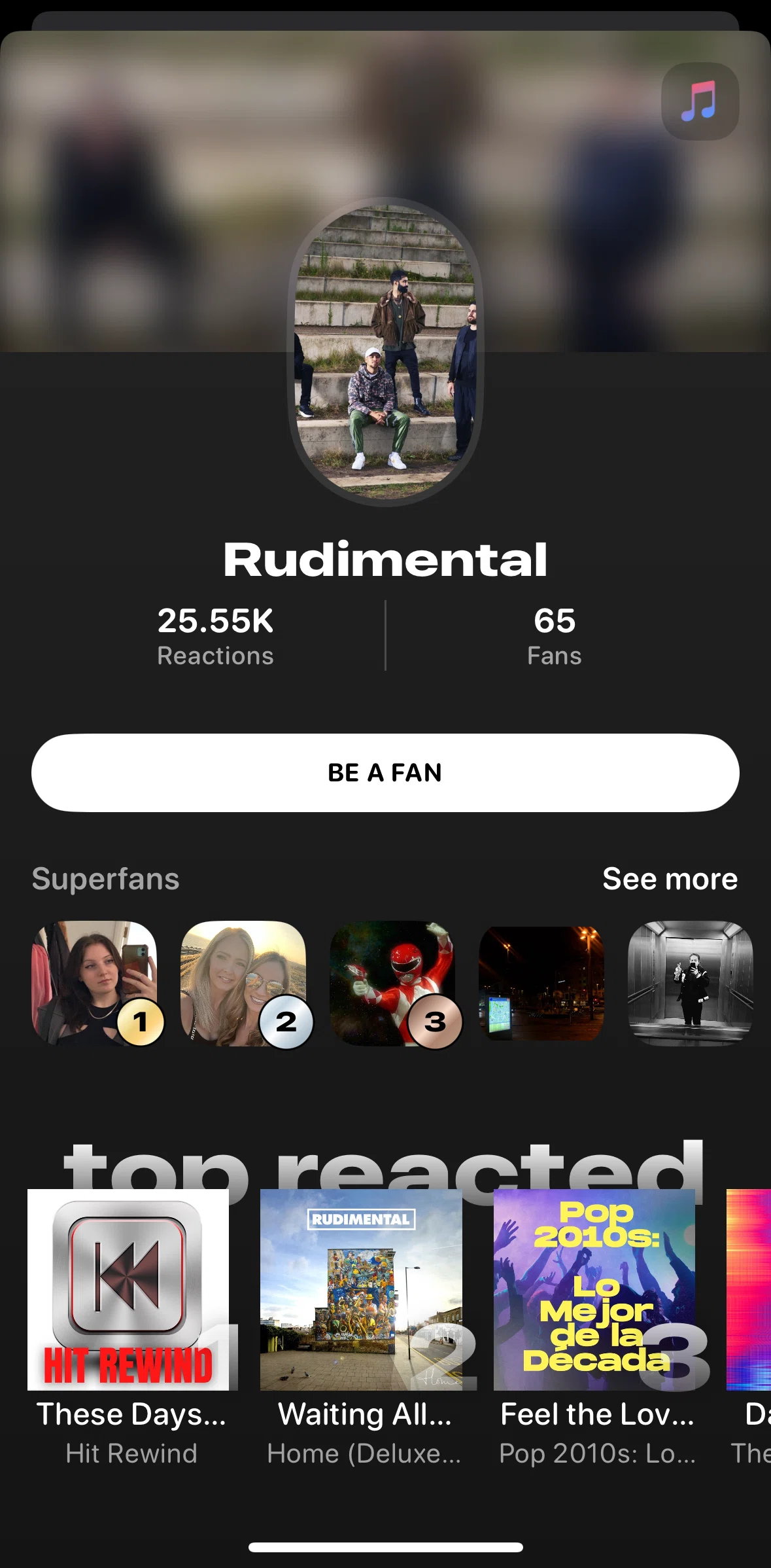 Airbuds Widget Screen screen in the Superfans flow
