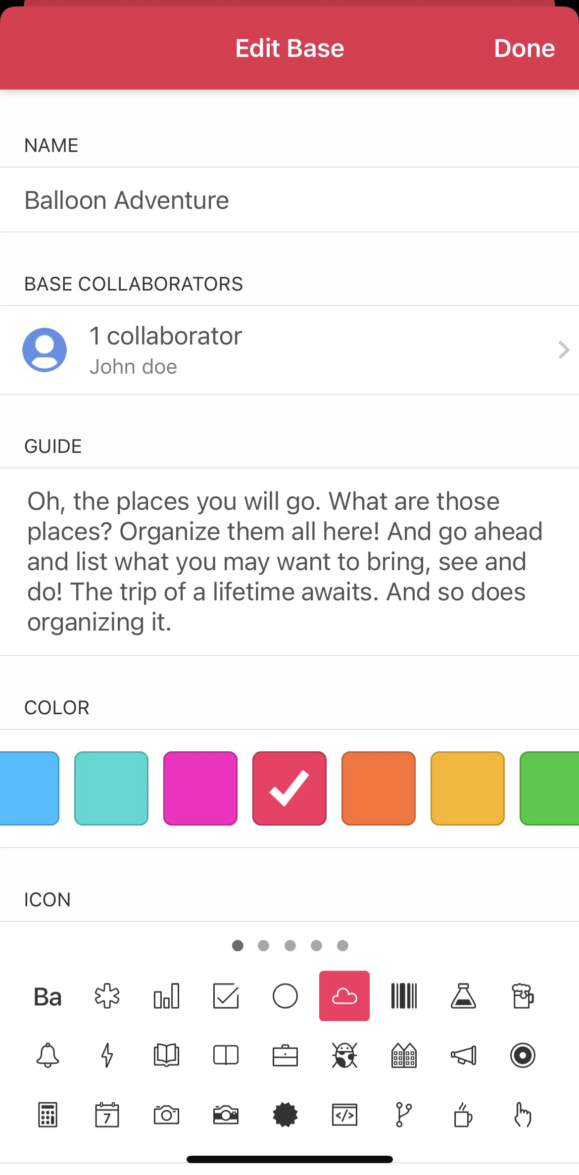 Airtable Screen screen in the Managing collaborators flow
