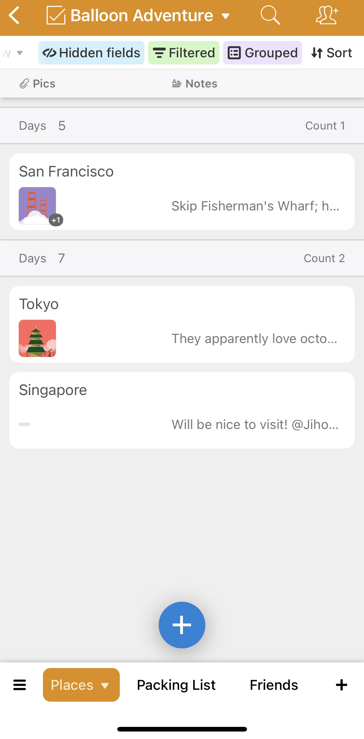 Airtable Screen screen in the Sorting records flow