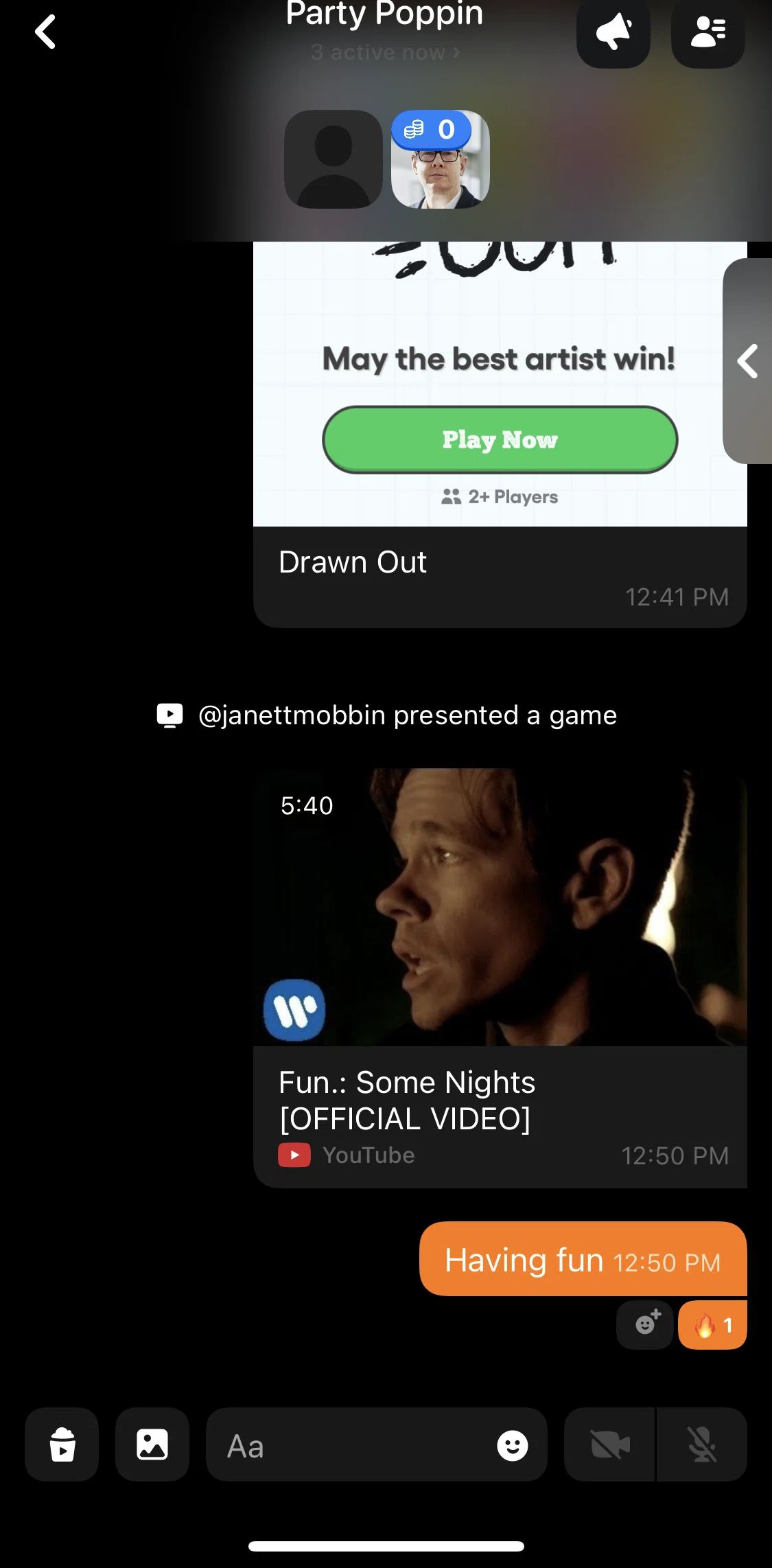 Airtime Screen screen in the Sending a GIF flow