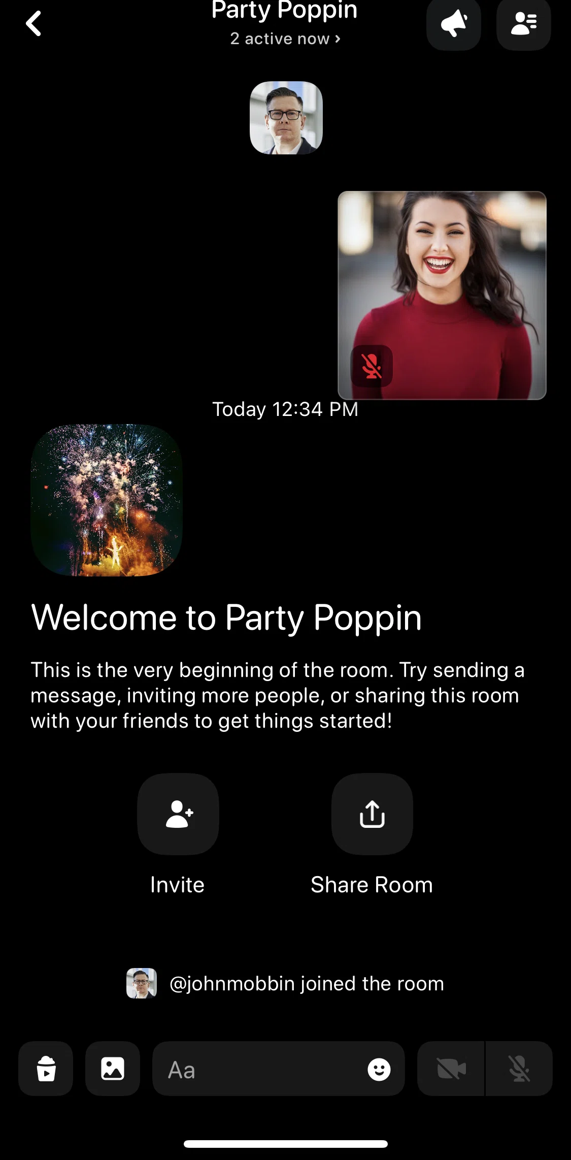 Airtime Screen screen in the Uploading photos to room flow