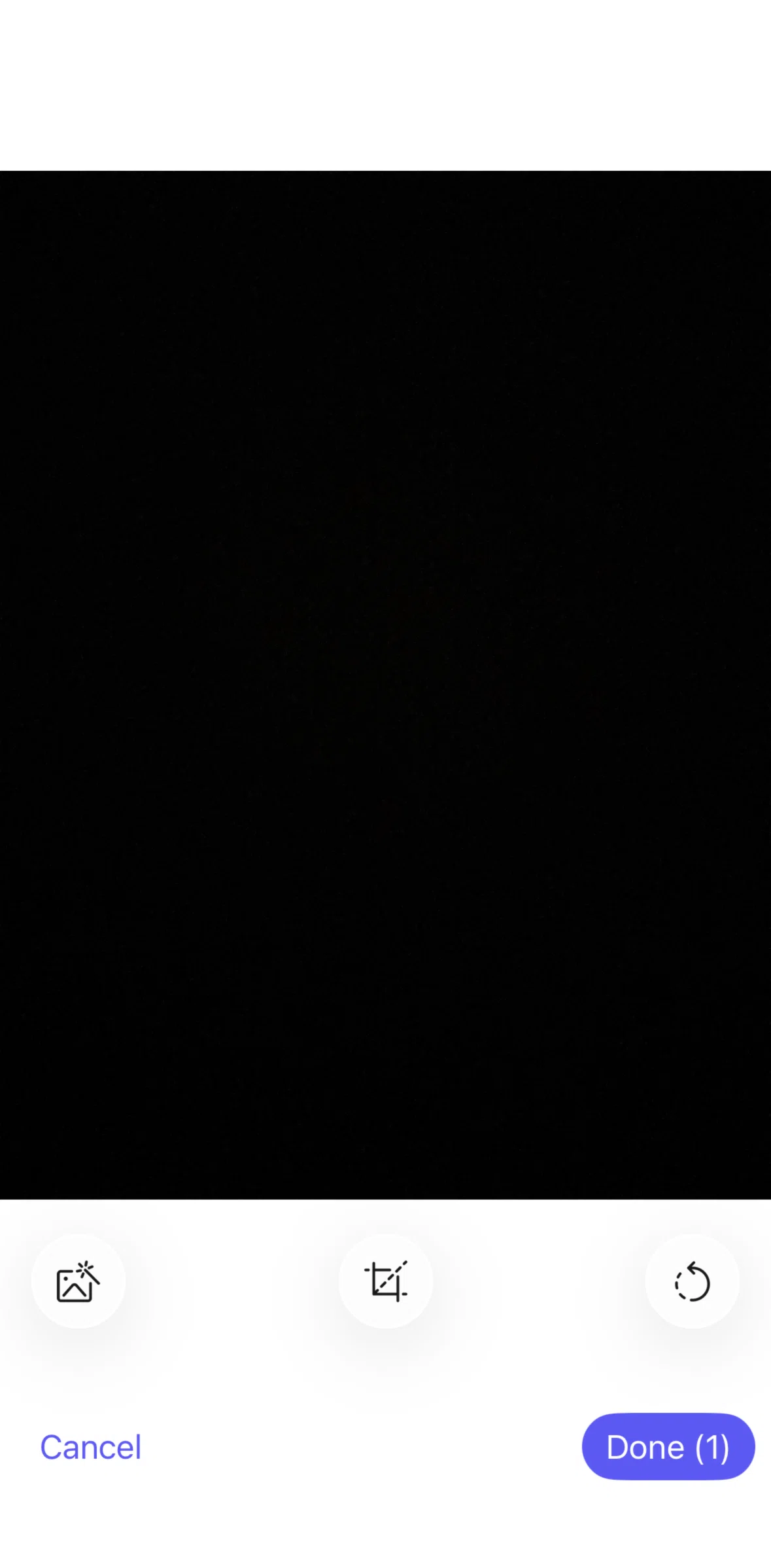 Alan Screen screen in the Editing a photo flow