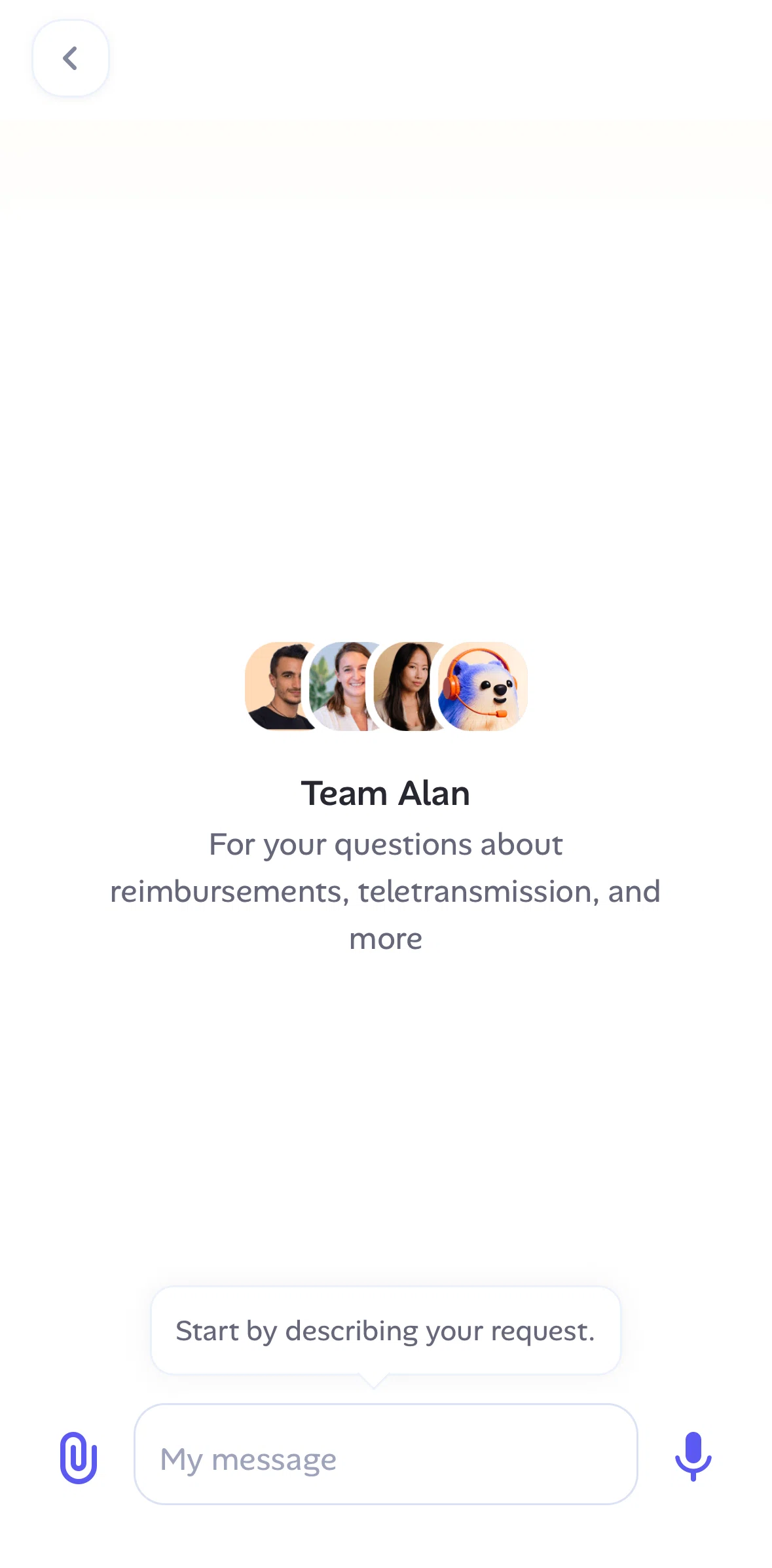 Alan Screen screen in the Uploading an image flow