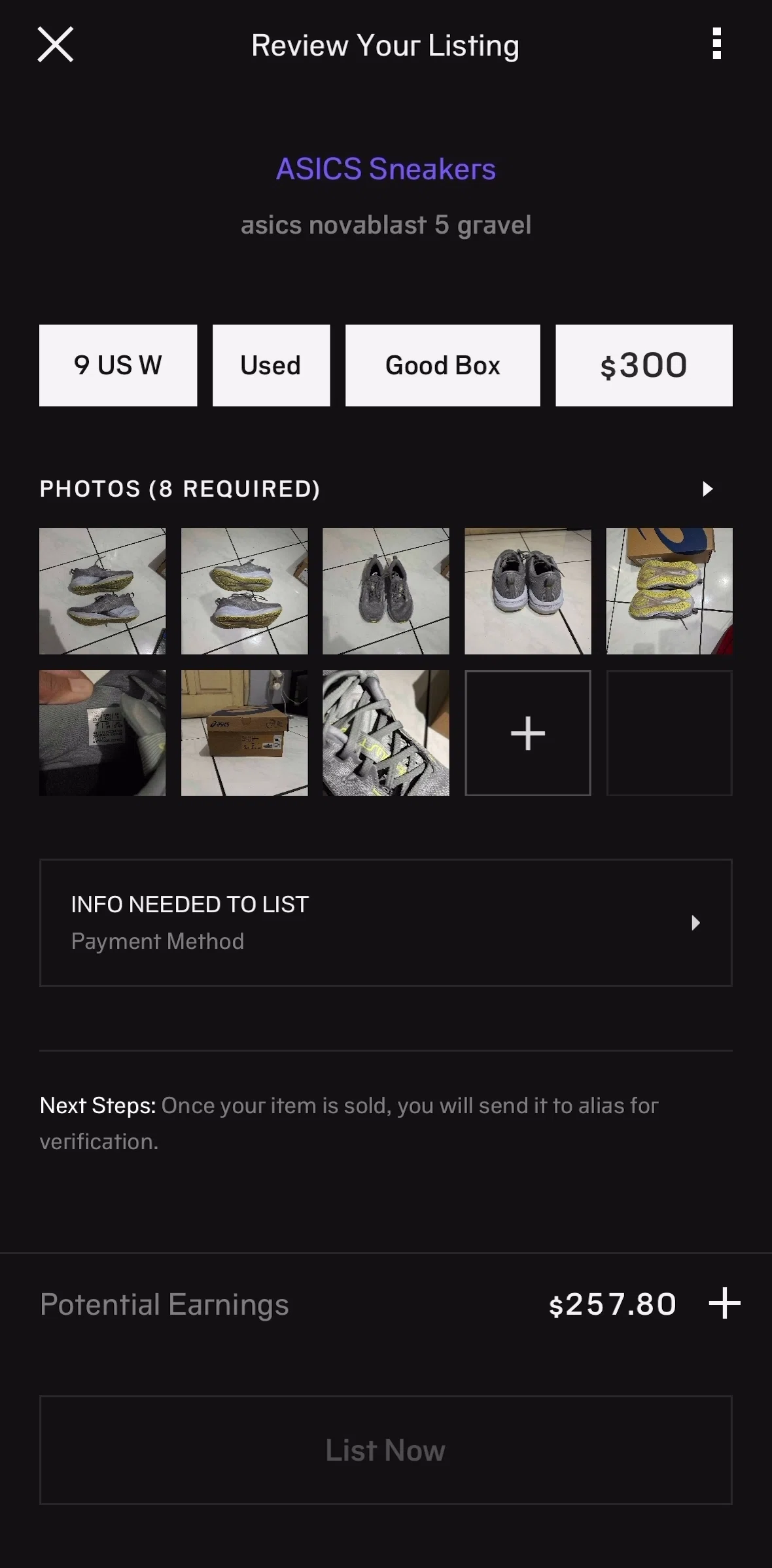 alias Screen screen in the Adding a payment method flow