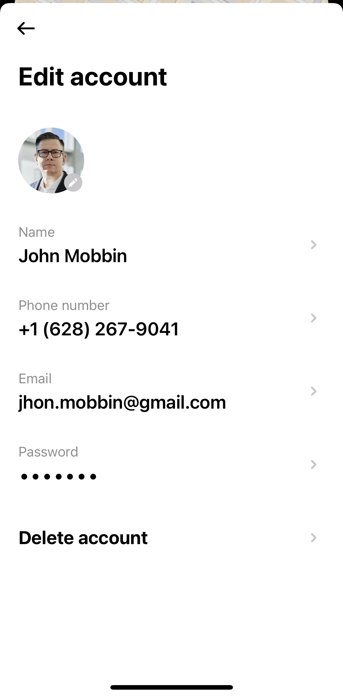 Allset Screen screen in the Deleting account flow