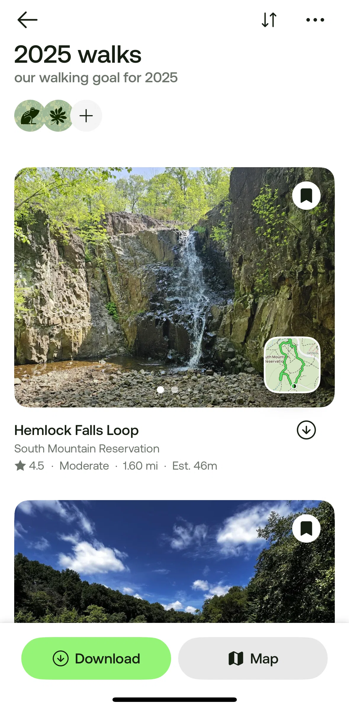 Alltrails Screen screen in the Collaborators flow