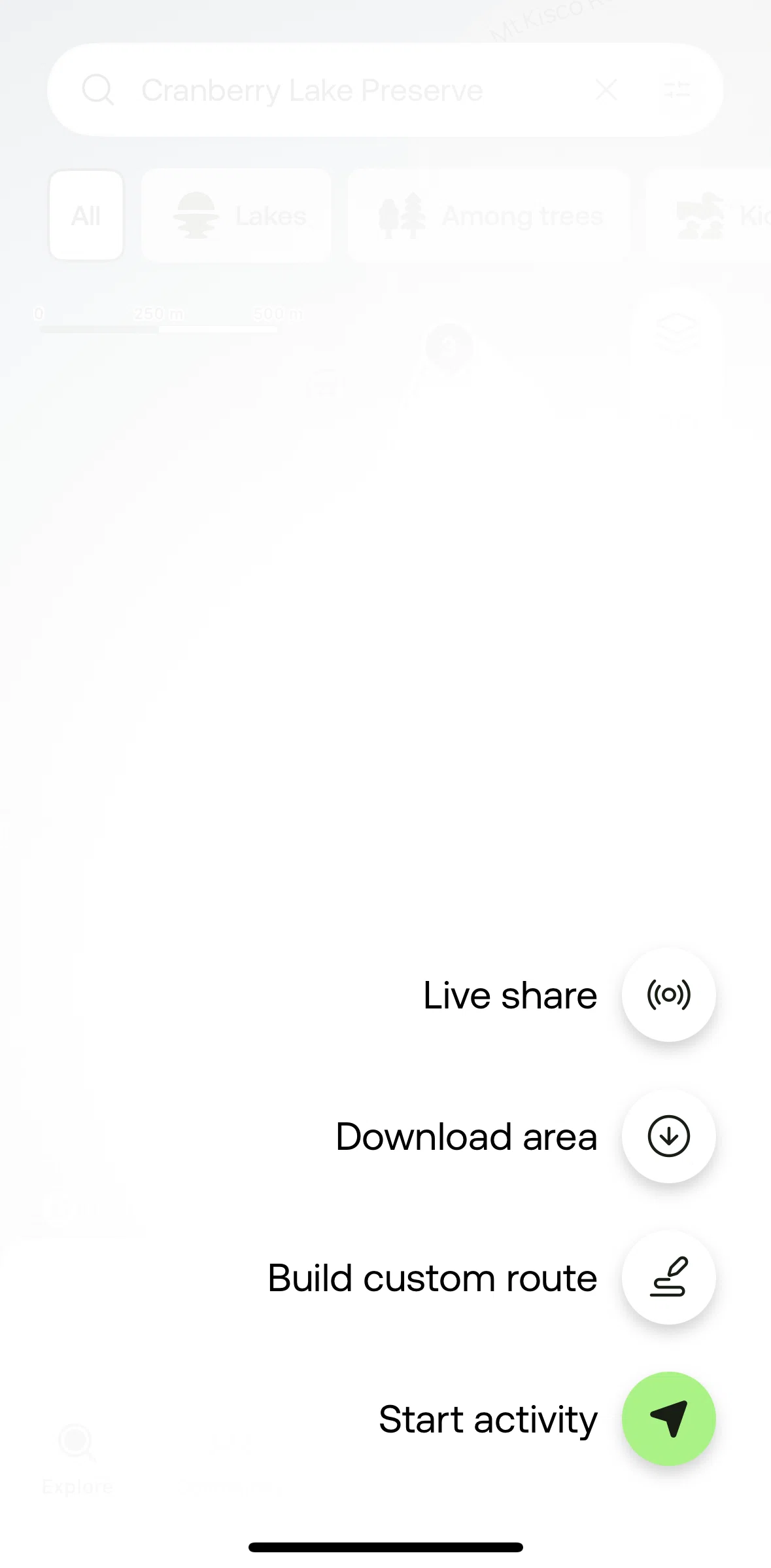 Alltrails Screen screen in the Downloading an area (Plus, Peak) flow