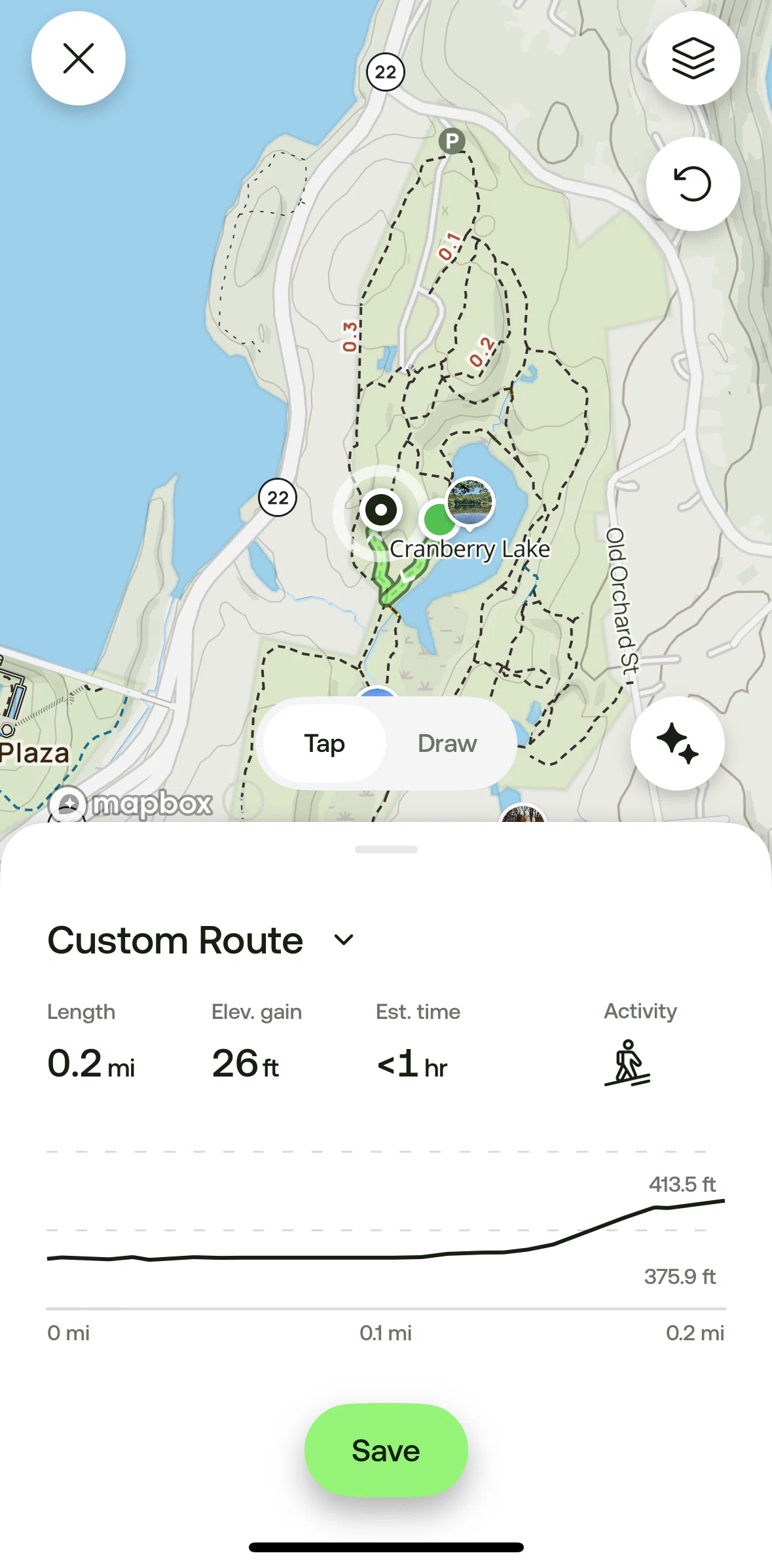 Alltrails Screen screen in the Editing custom route detail flow