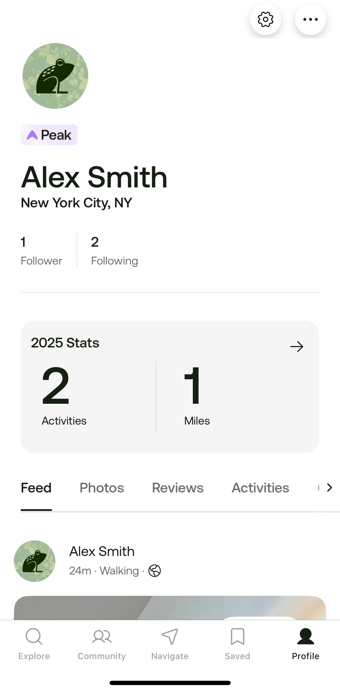 Alltrails Screen screen in the Editing profile flow