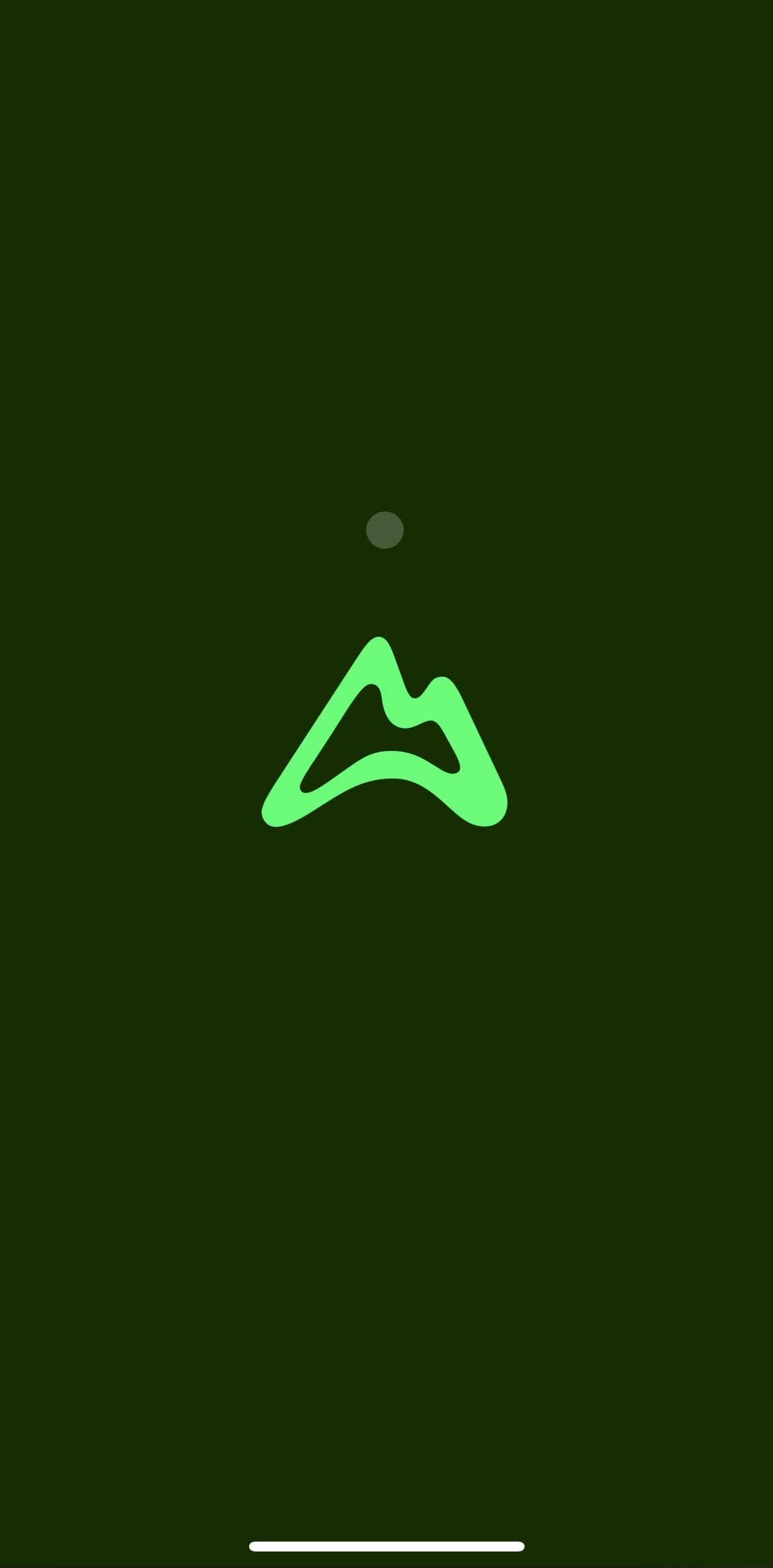 Alltrails Splash screen screen in the Onboarding flow