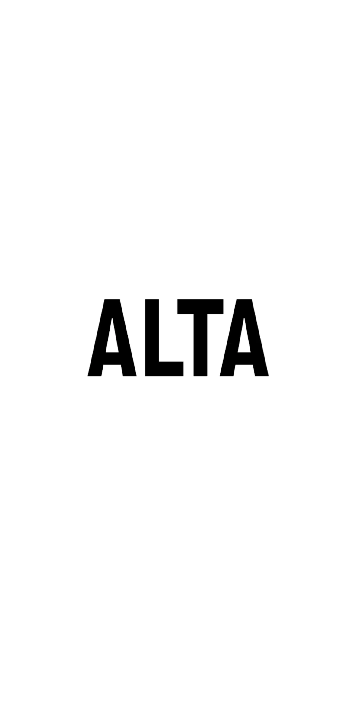 Alta Screen screen in the Onboarding flow