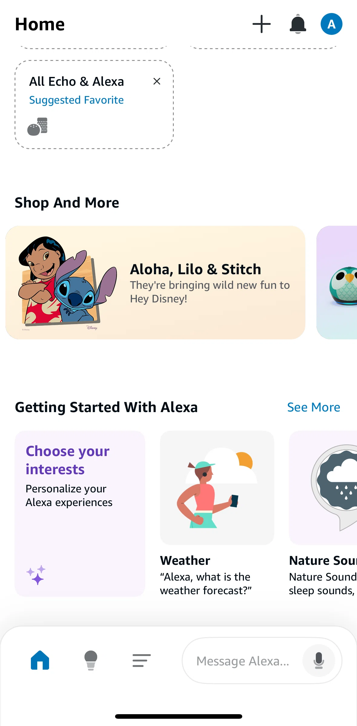 Amazon Alexa Screen screen in the Discover Alexa flow