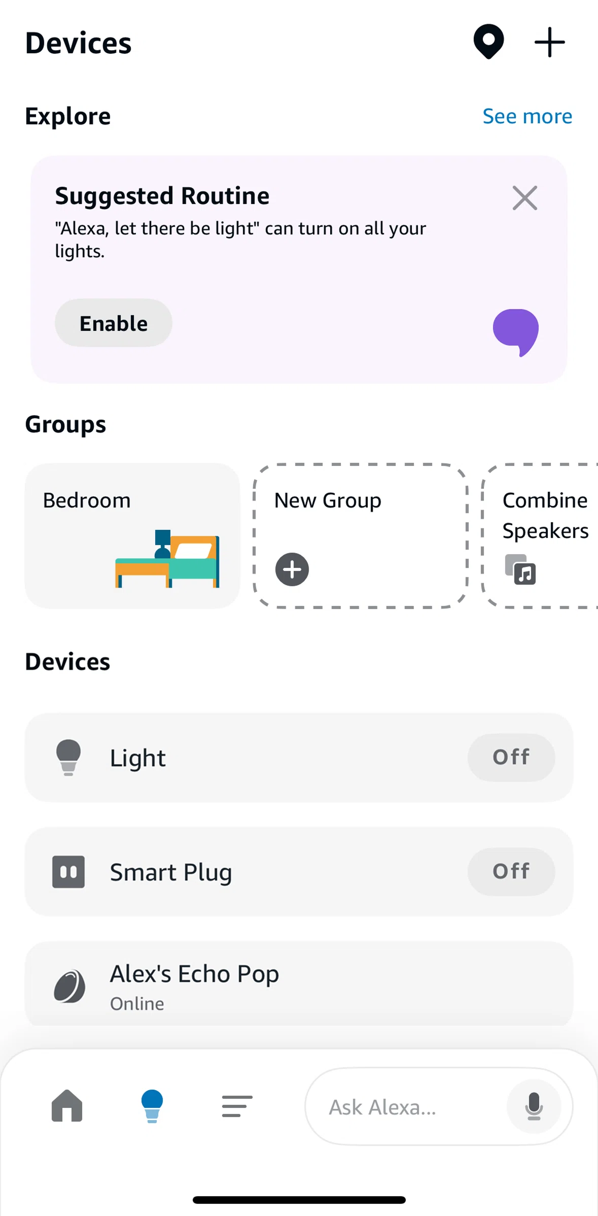 Amazon Alexa Screen screen in the Speaker controls flow