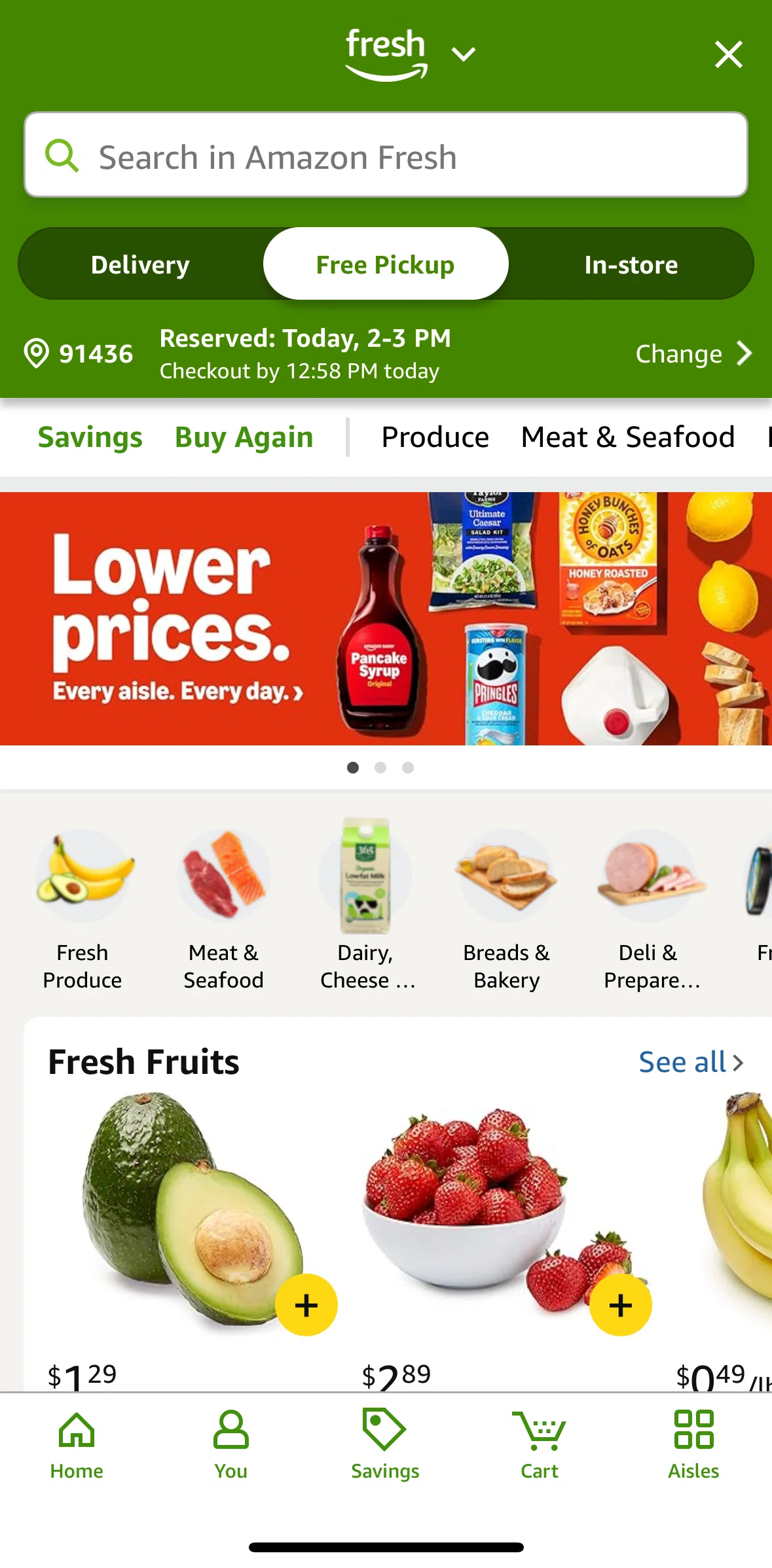 Amazon Shopping Screen screen in the Canceling a reservation flow