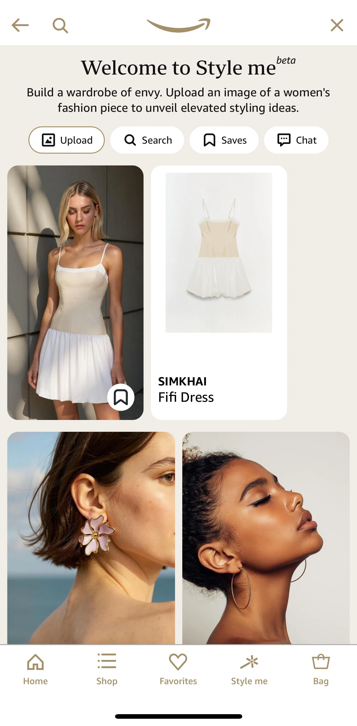 Amazon Shopping Screen screen in the Chat flow