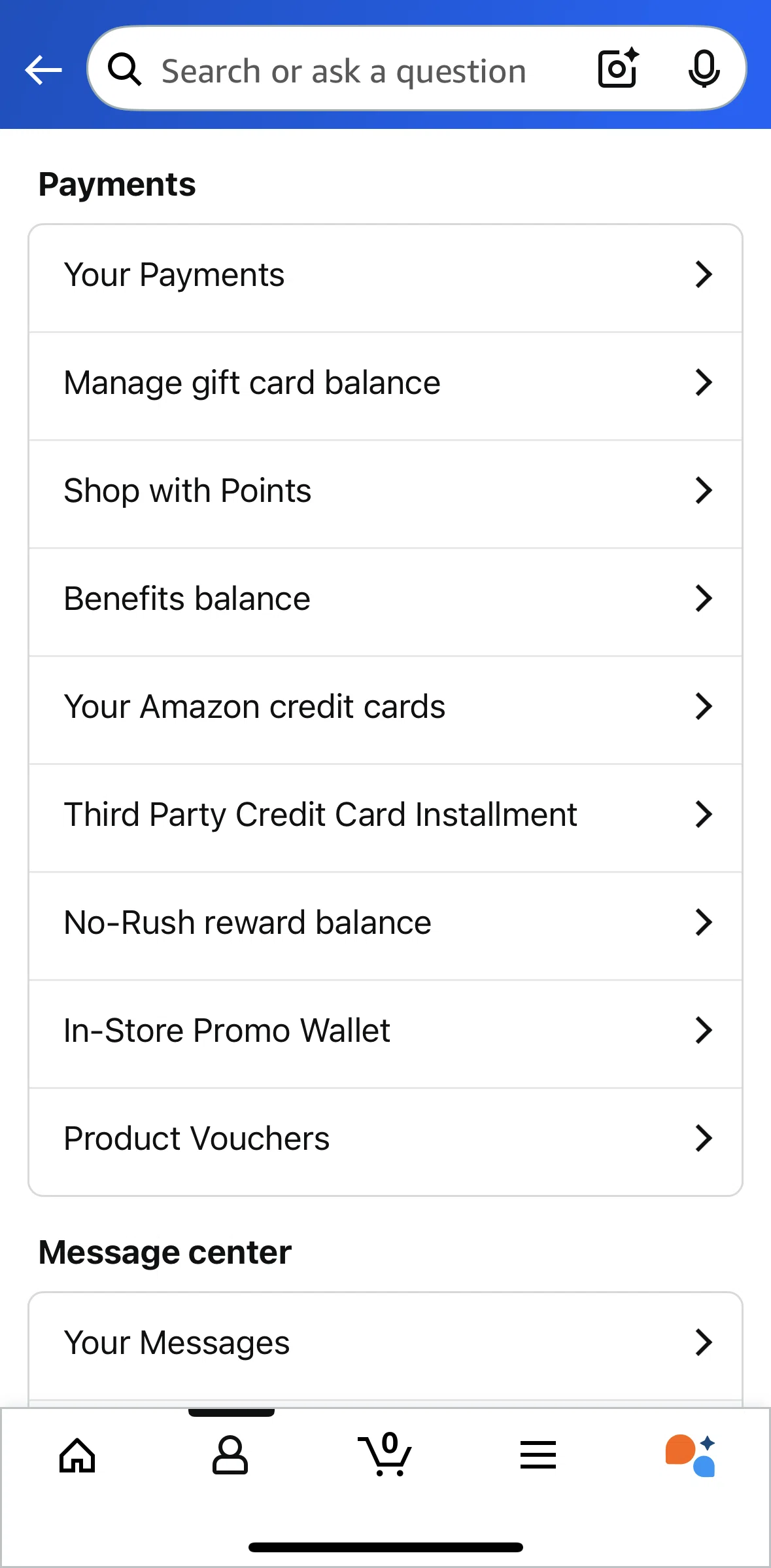 Amazon Shopping Screen screen in the In-store promo wallet flow
