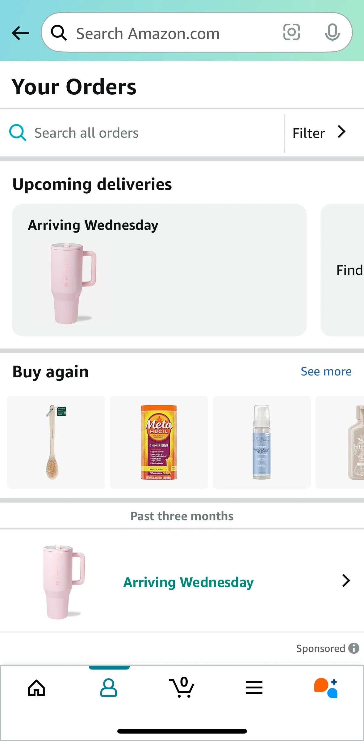 Amazon Shopping Screen screen in the Order detail flow