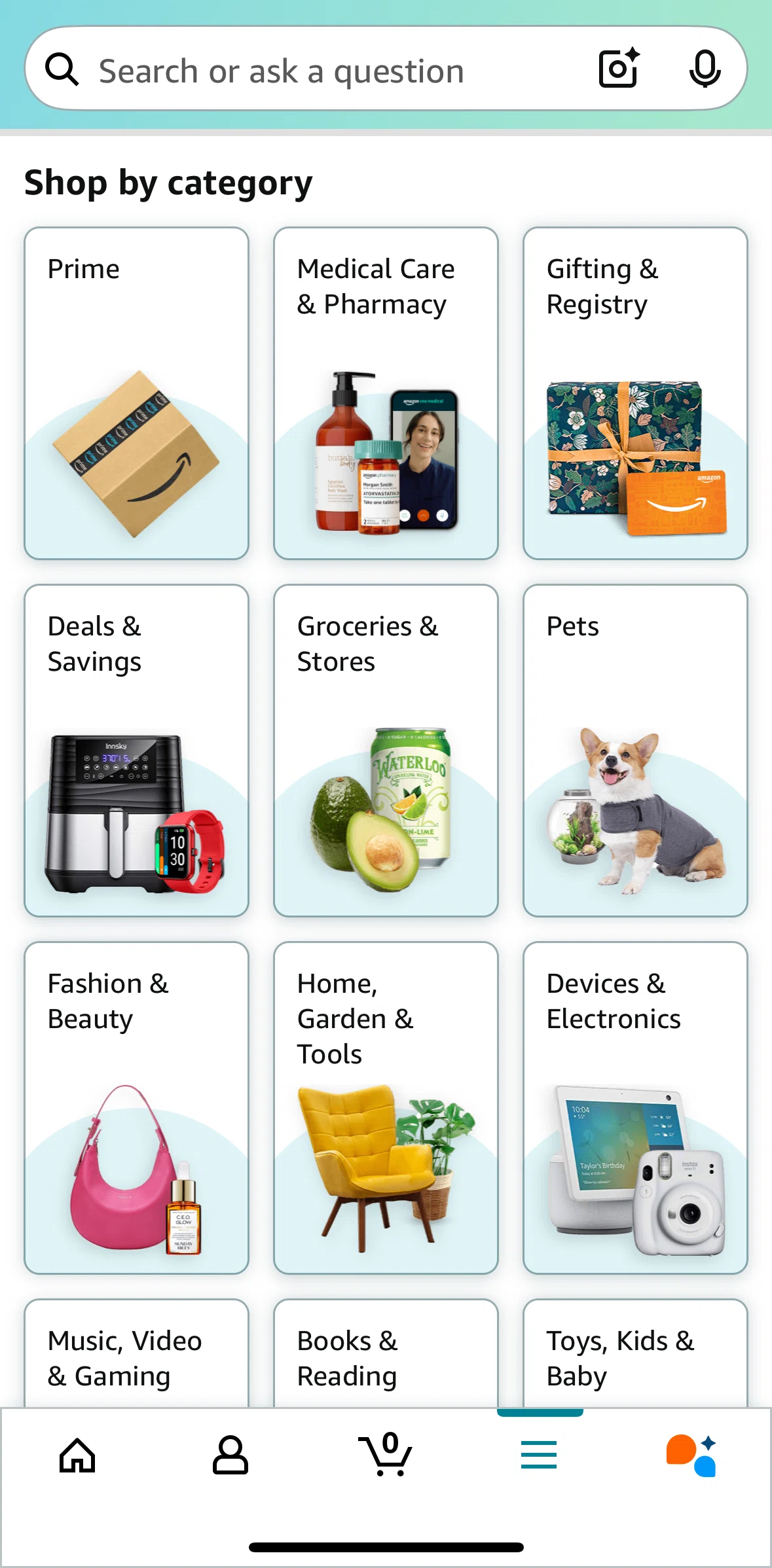 Amazon Shopping Screen screen in the Pets flow