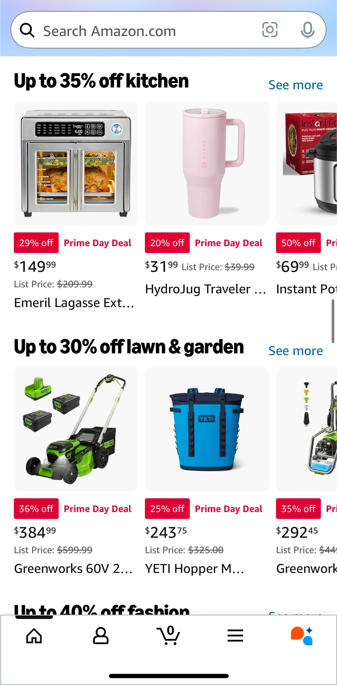 Amazon Shopping Screen screen in the Product detail flow