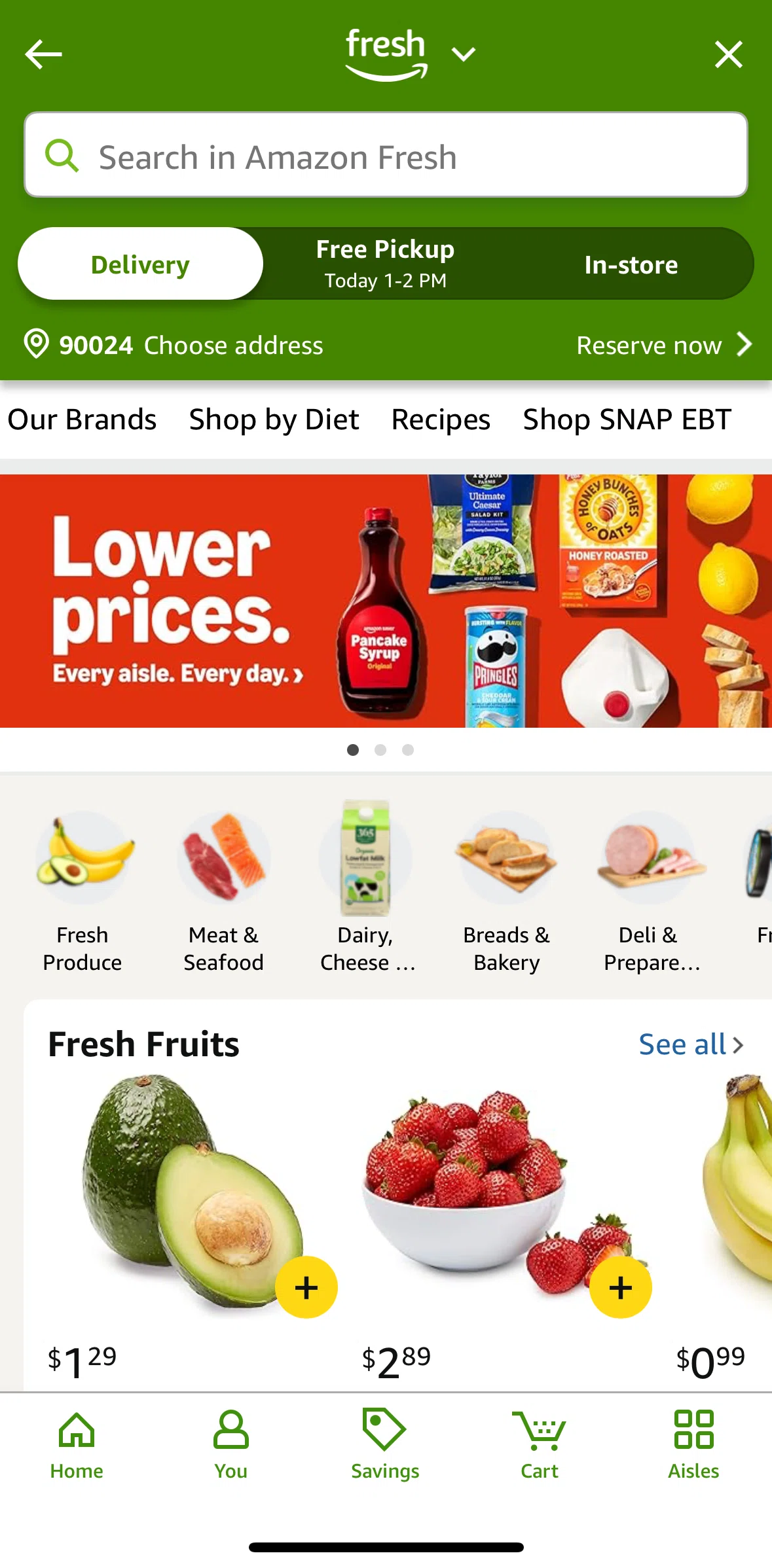 Amazon Shopping Screen screen in the Recipes flow