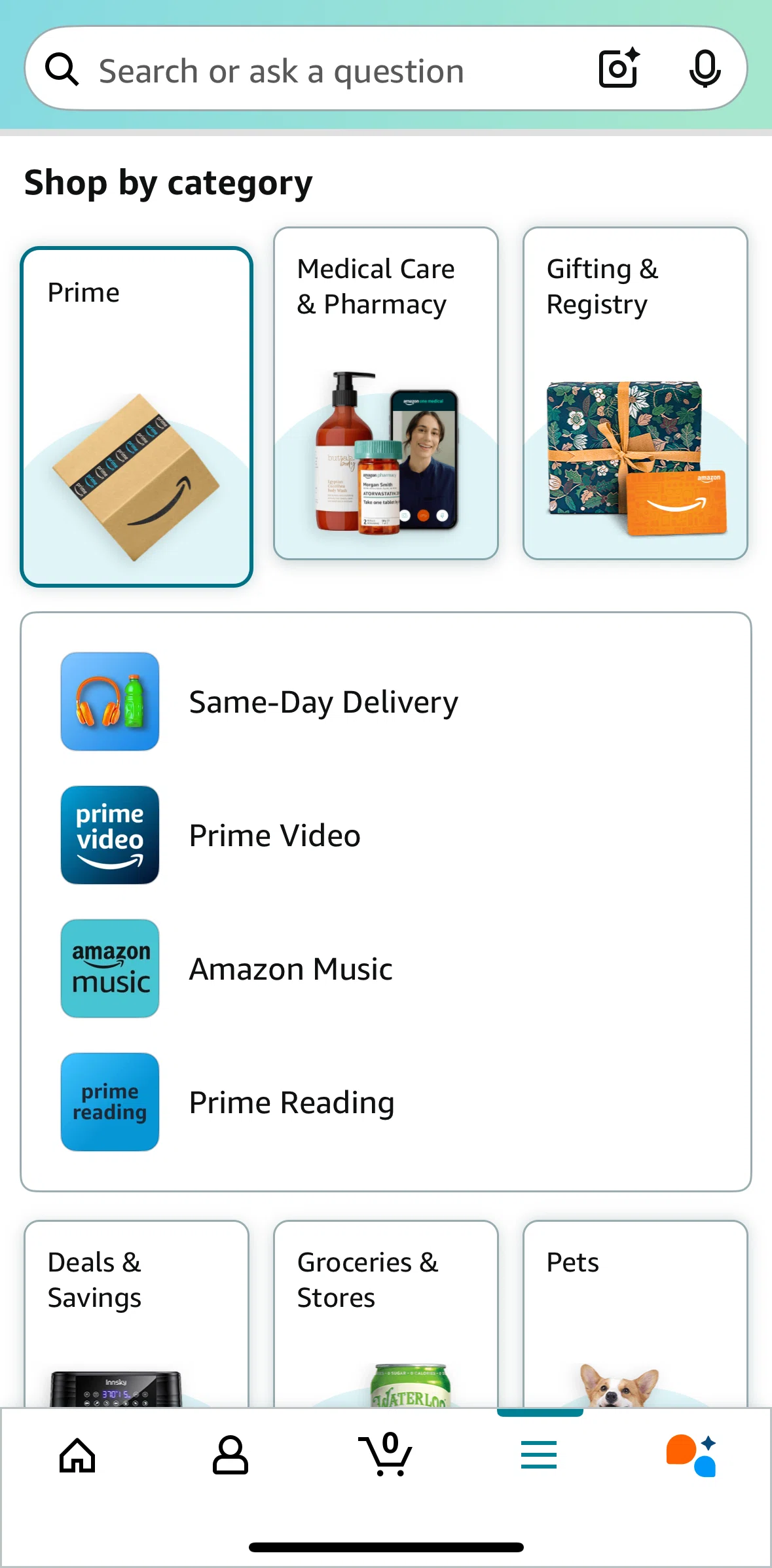 Amazon Shopping Screen screen in the Same-day delivery flow