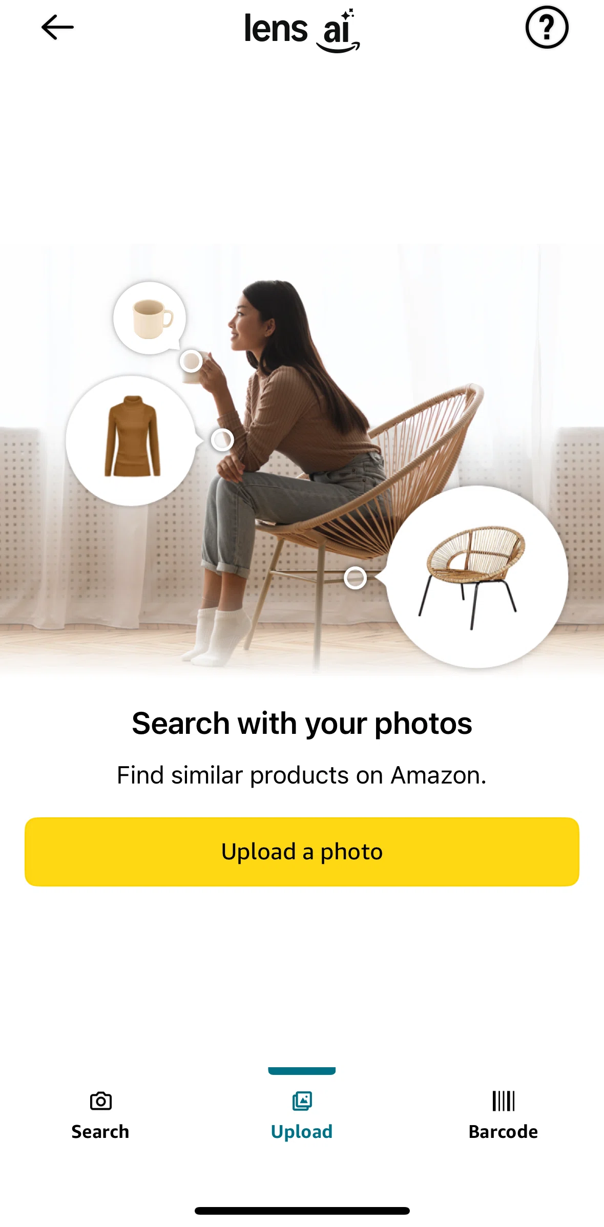 Amazon Shopping Screen screen in the Scan a barcode flow