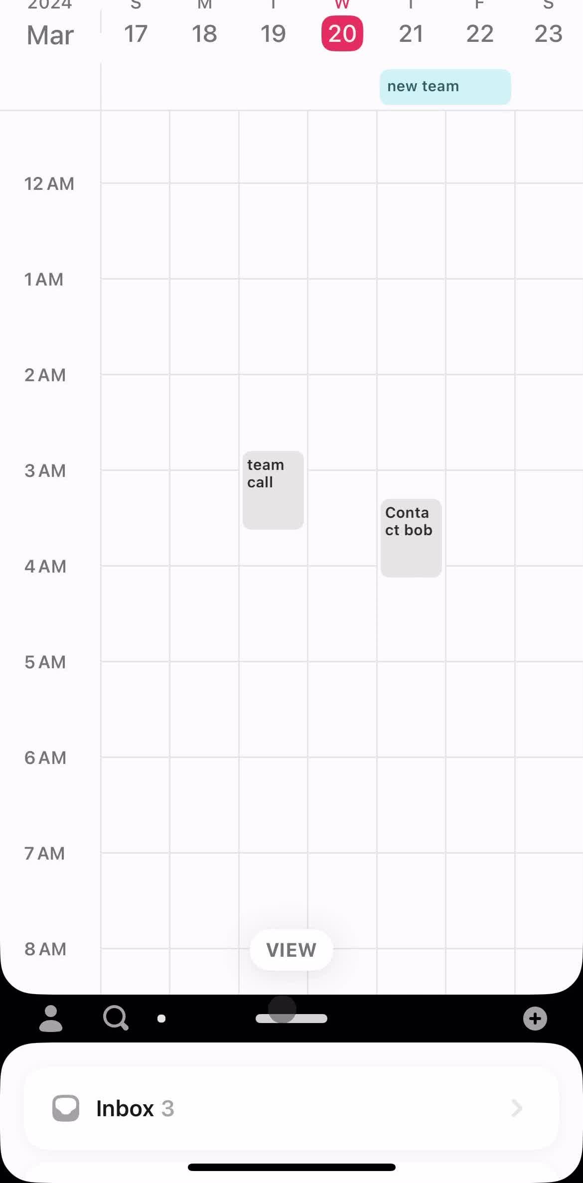 Amie Home screen in the Creating A List flow