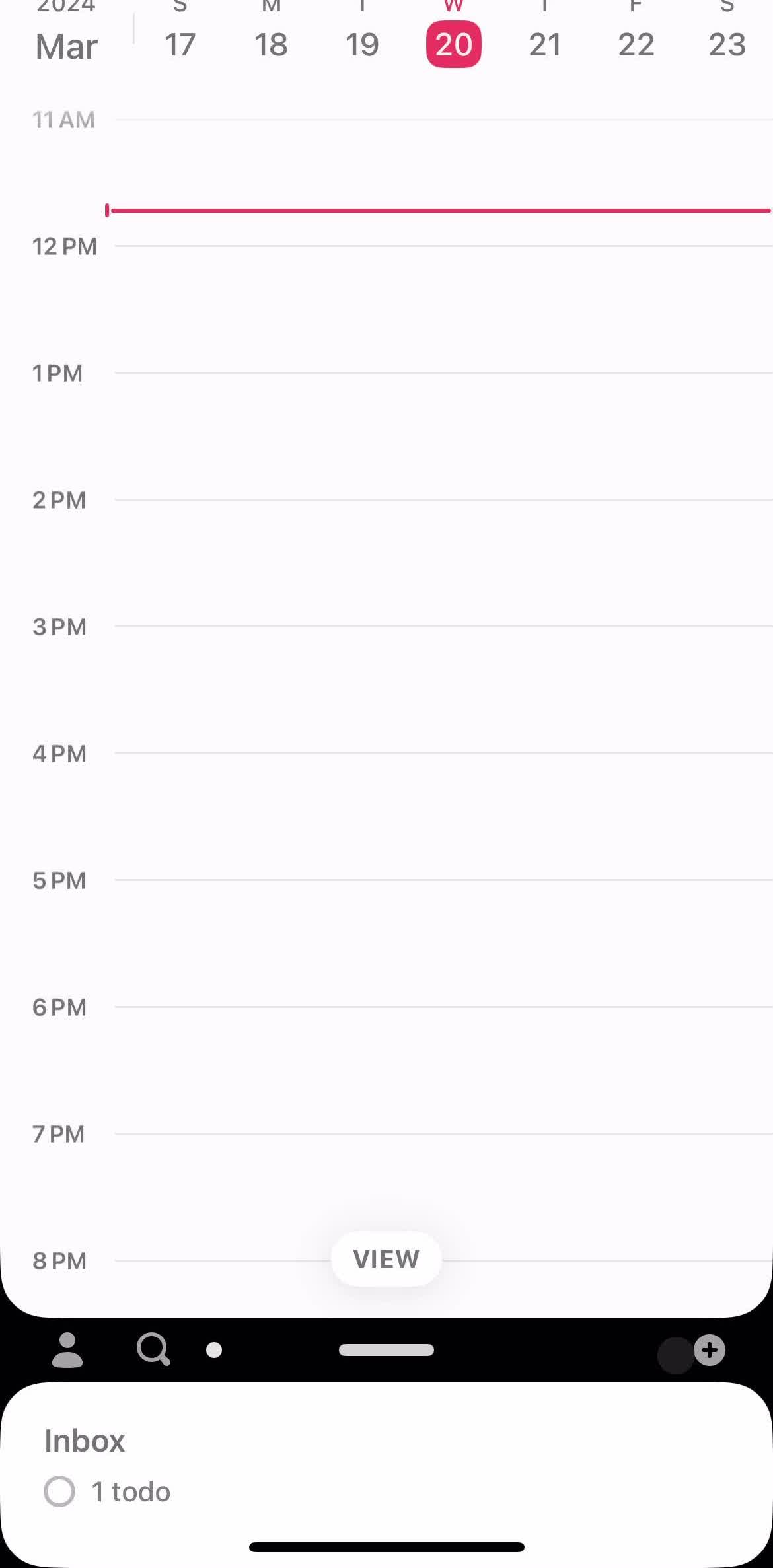 Amie Home screen in the Creating A Task flow